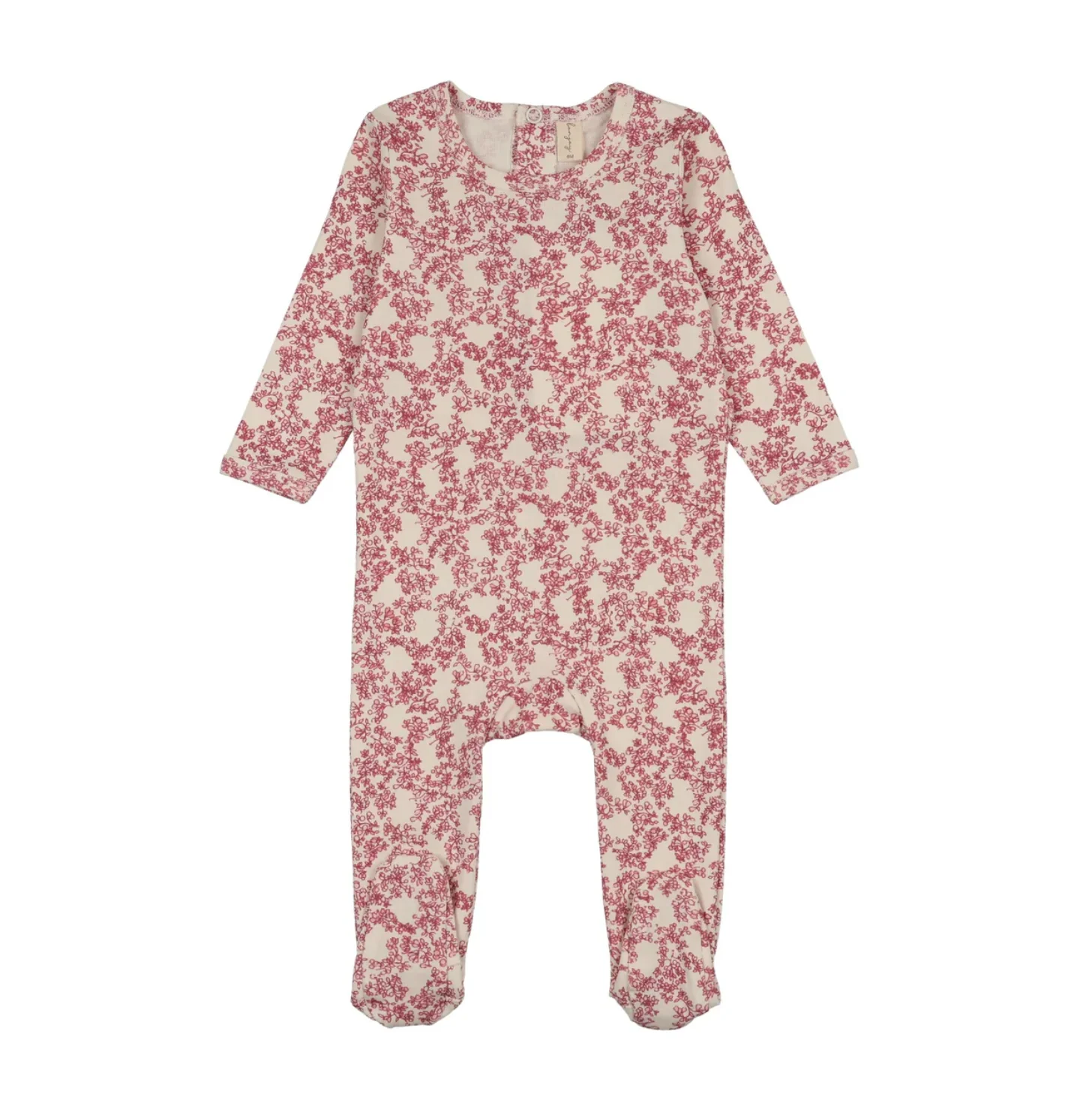 Bonjoy Abstract Vine Footie - All Over Red
