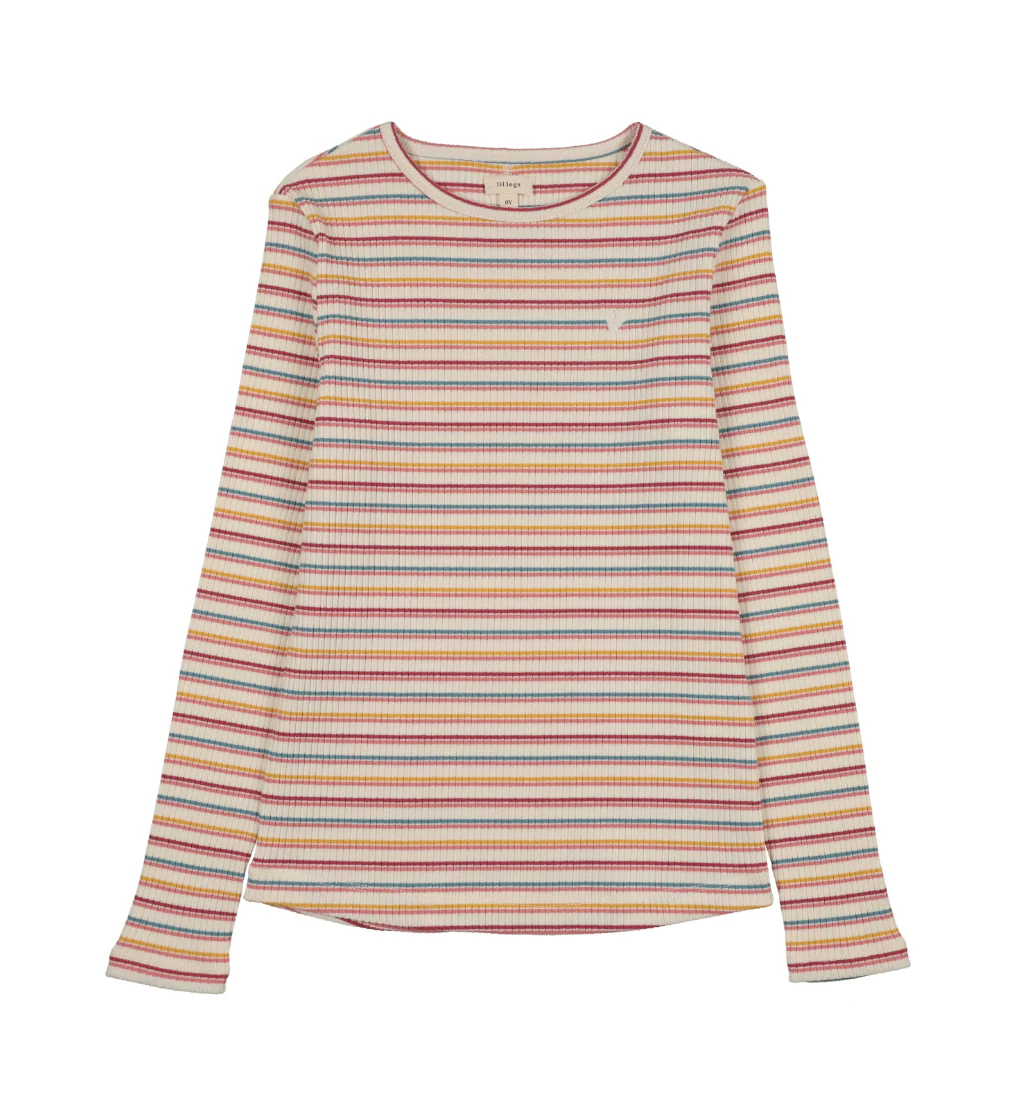 Analogie By Lil Legs Basic Stripe Tee - Double Multi