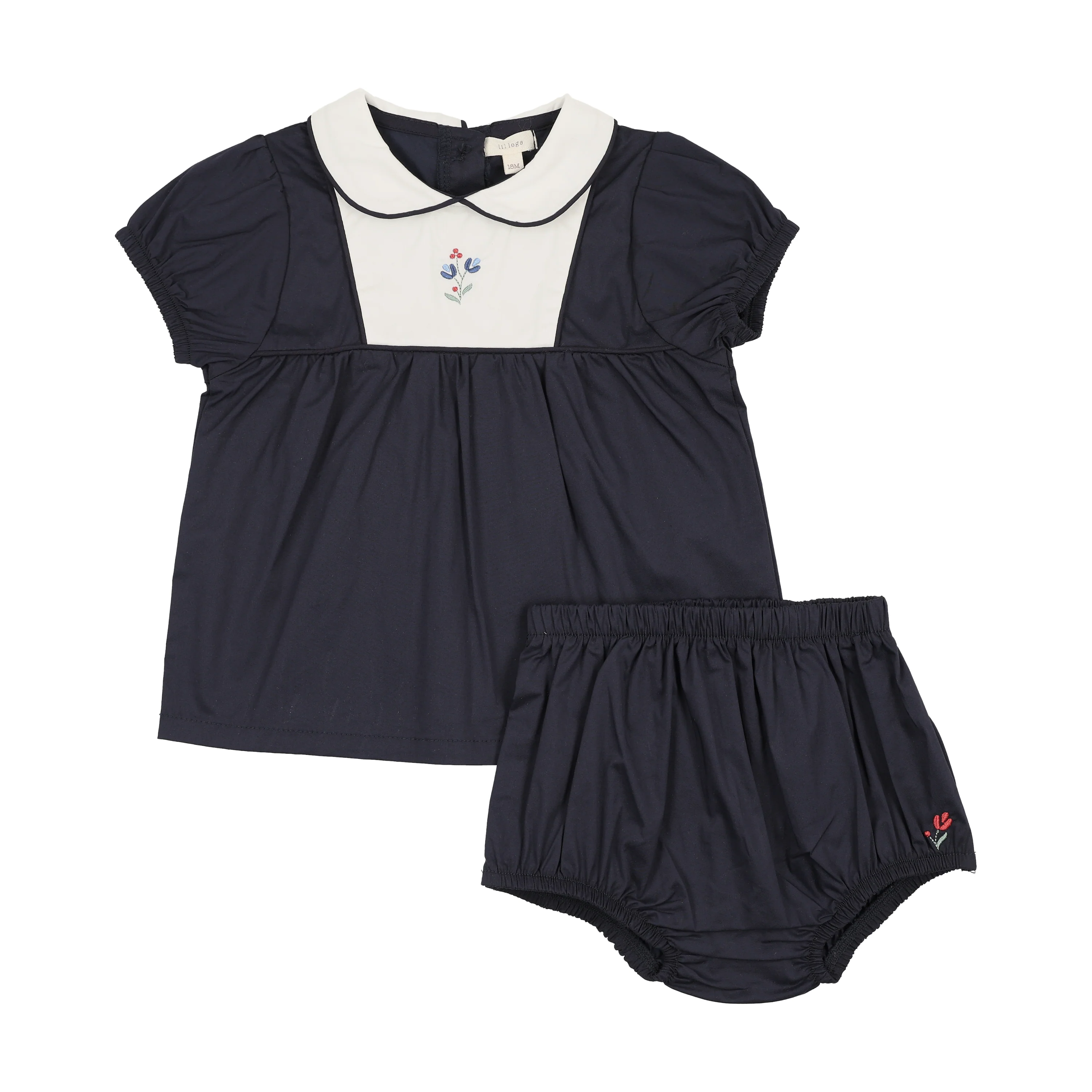 Analogie By Lil Legs Bib Toddler Set - Navy