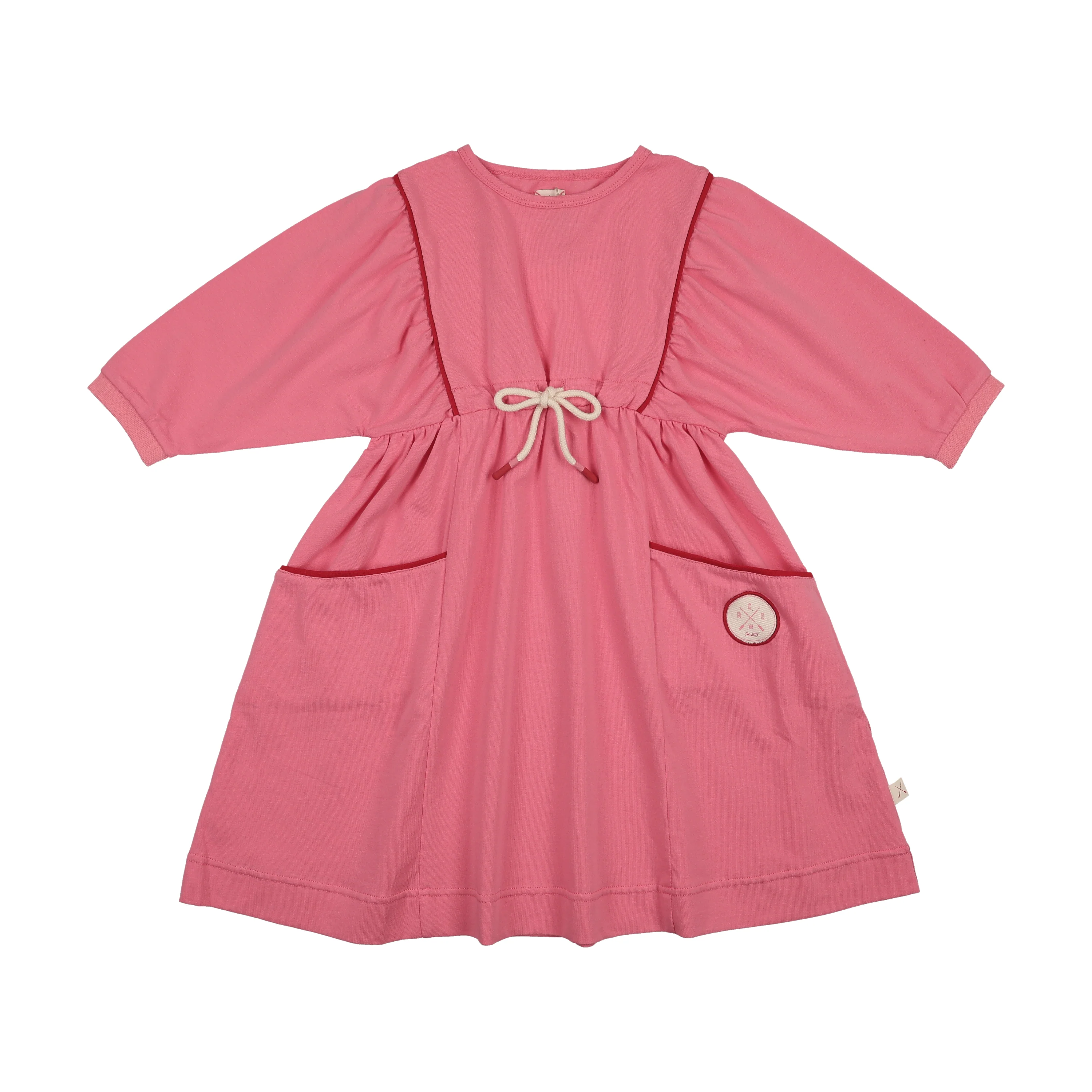 Analogie By Lil Legs Boating Crew Dress 3/4 - Fresh Pink