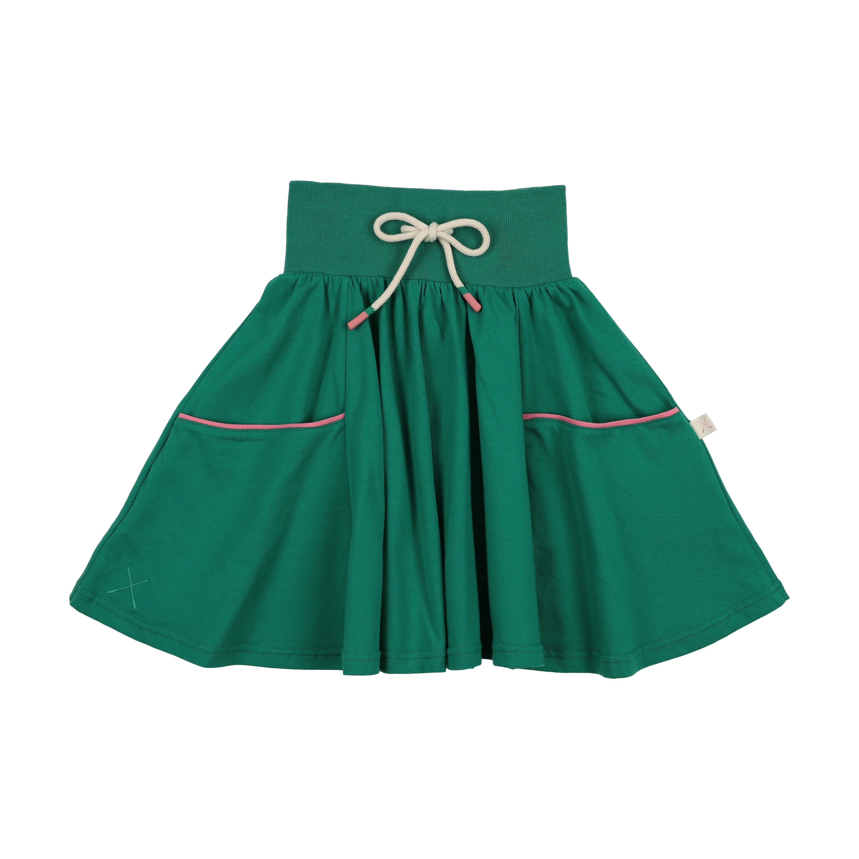 Analogie By Lil Legs Boating Crew Pocket Skirt - Electric Green