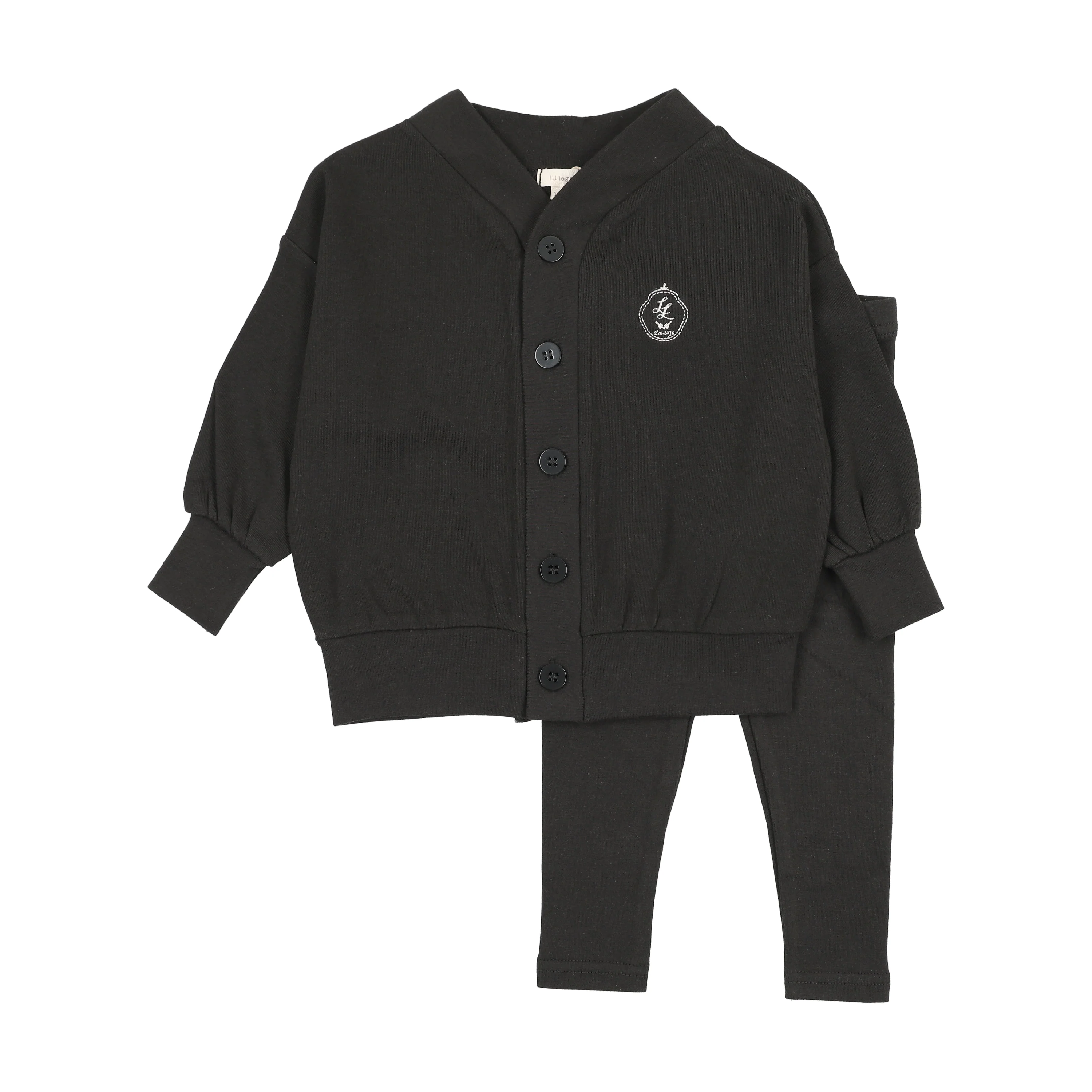 Analogie By Lil Legs Boys Shabbos Lounge Set - Black