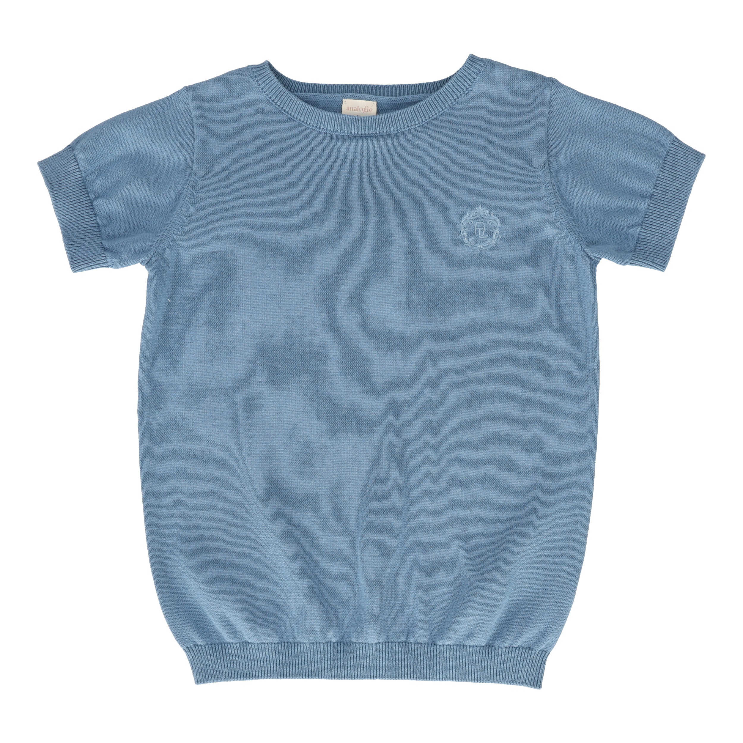 ANALOGIE BY LIL LEGS BRIGHT BLUE BOYS CREWNECK SWEATER SHORT SLEEVE