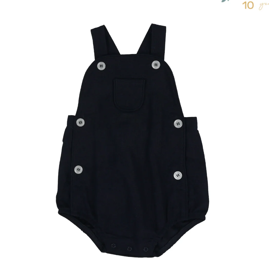 ANALOGIE BY LIL LEGS NAVY SUSPENDER SHORTS - Image 2