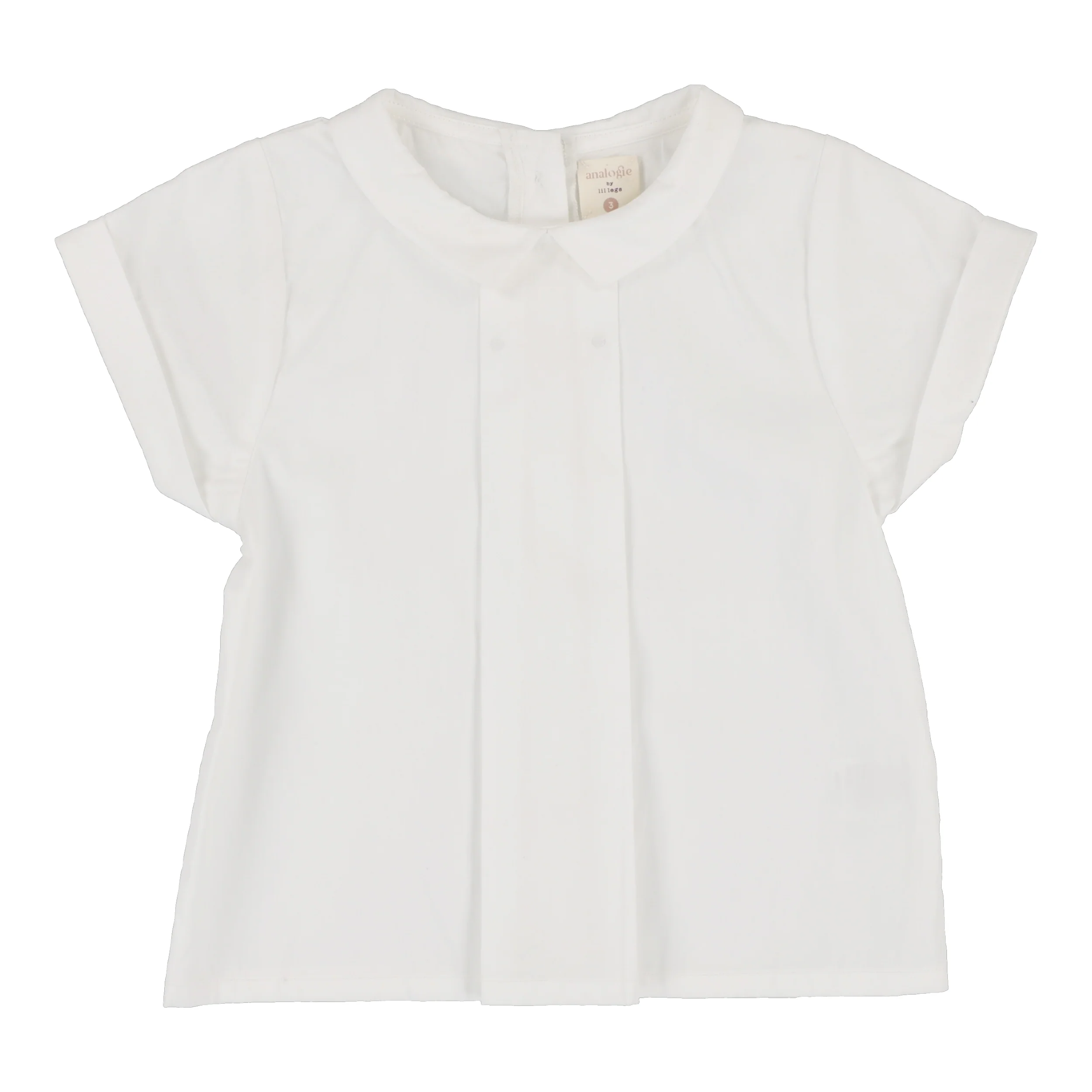 ANALOGIE BY LIL LEGS WHITE TODDLER POPELIN SHIRT