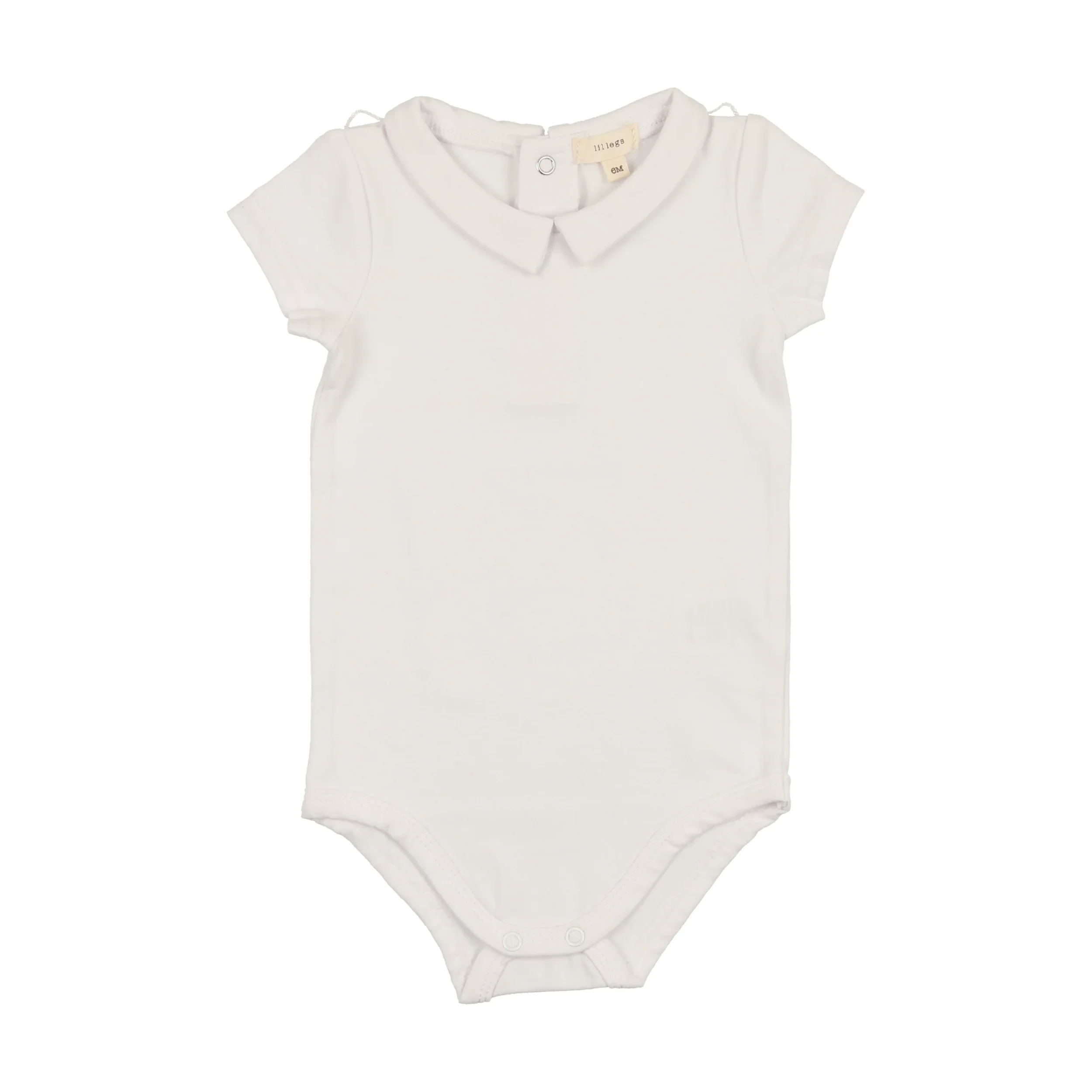 Analogie By Lil Legs Collar Onesie - Pure White