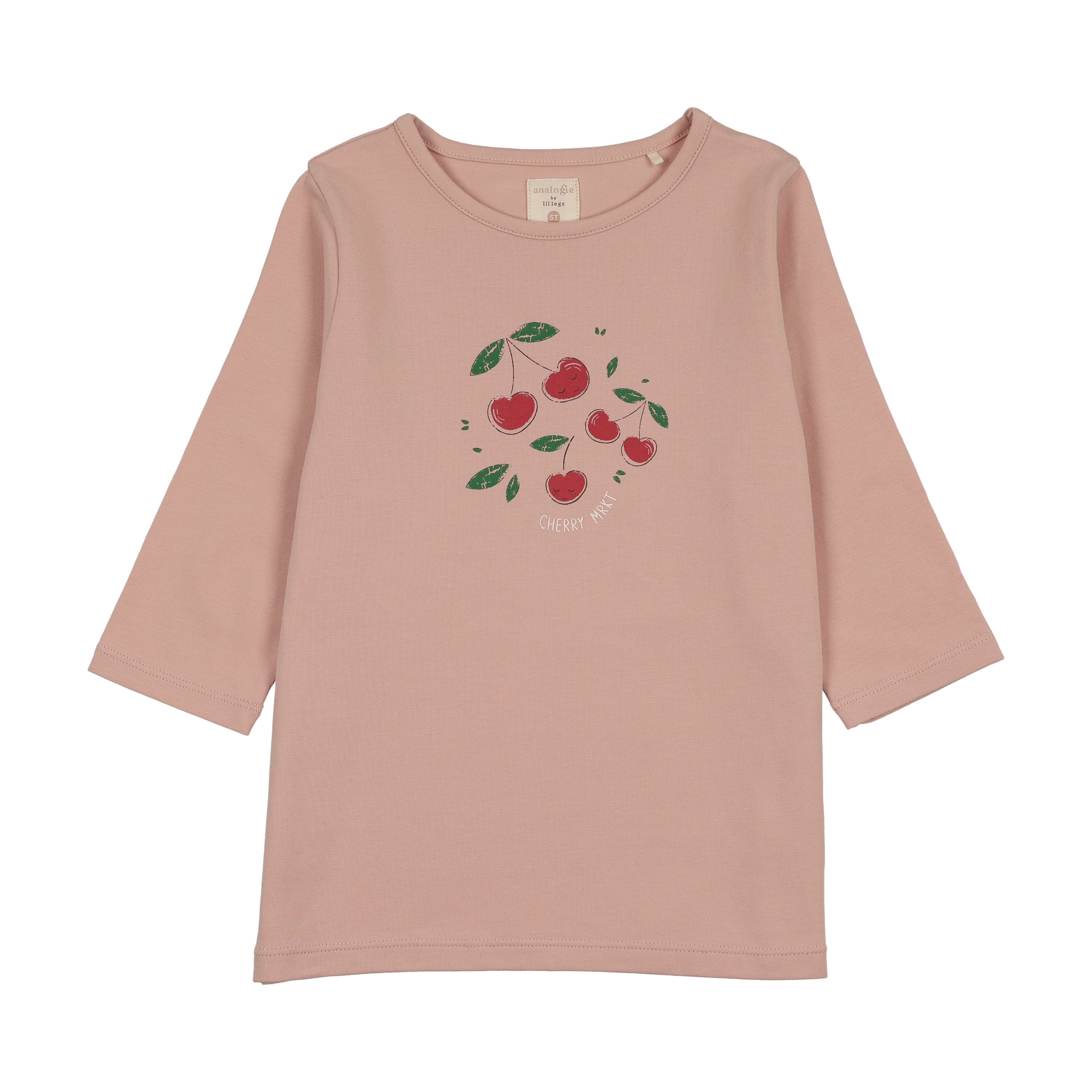 Analogie By Lil Legs Common Folk 3/4 Sleeve Tee - Pink