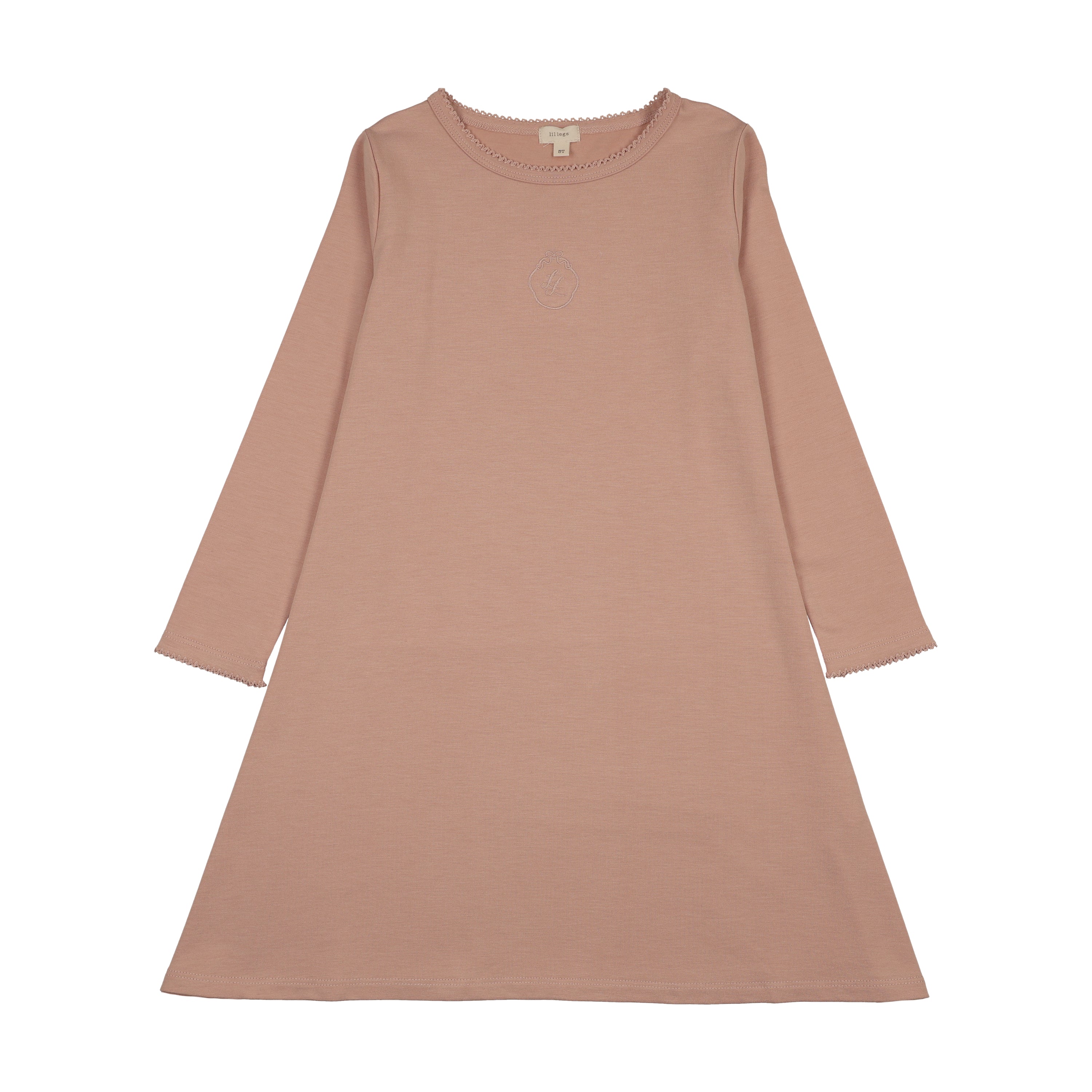 Analogie By Lil Legs Crest Night Gown - Pink