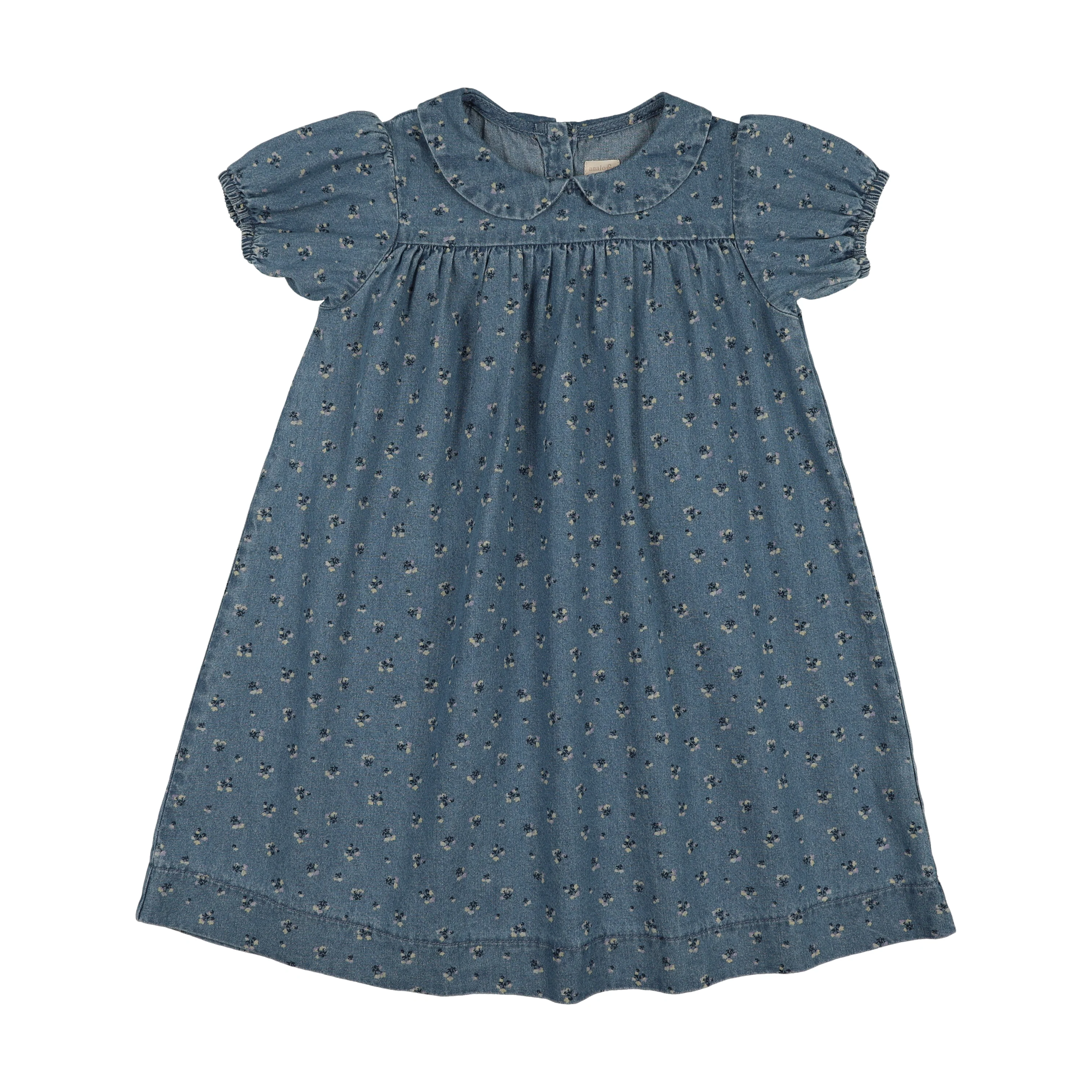 Analogie By Lil Legs Dainty Denim Dress SS - Blue