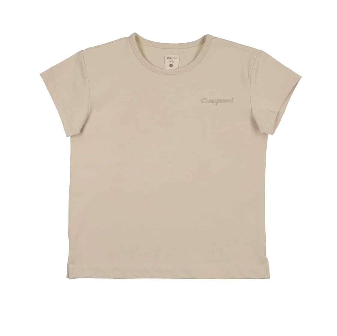 Analogie By Lil Legs Dainty Denim Tee SS - Natural