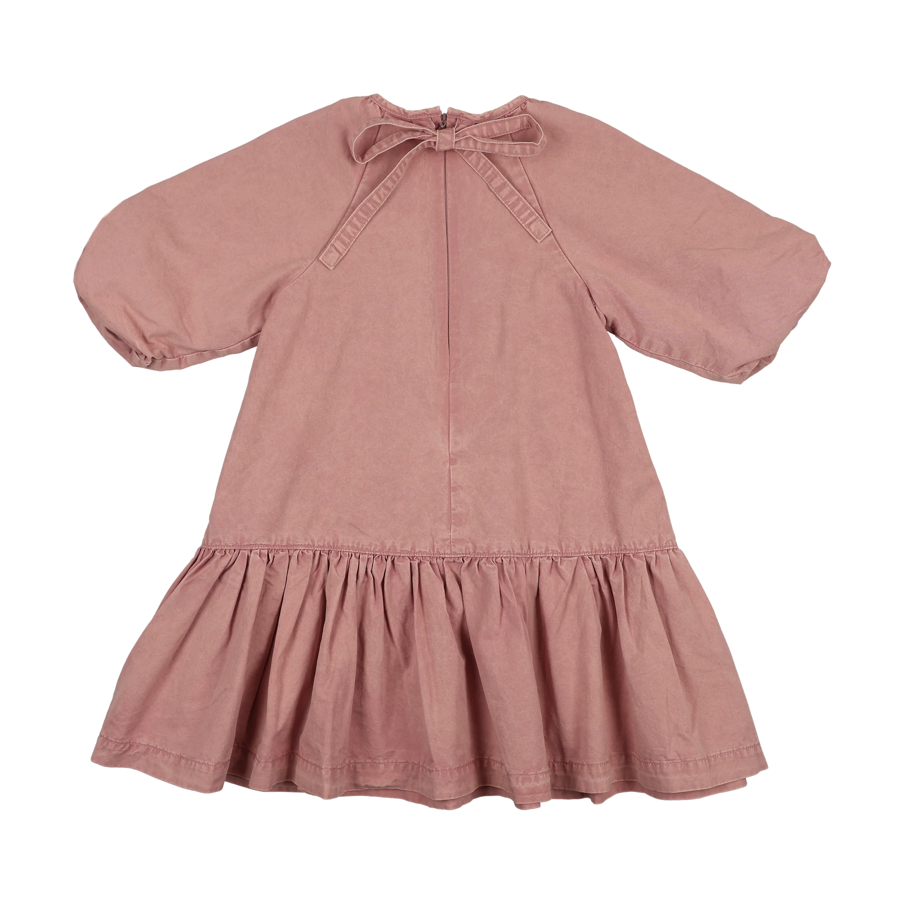 Analogie By Lil Legs Denim Capsule Dress 3/4 Sleeves - Pink Wash - Image 2