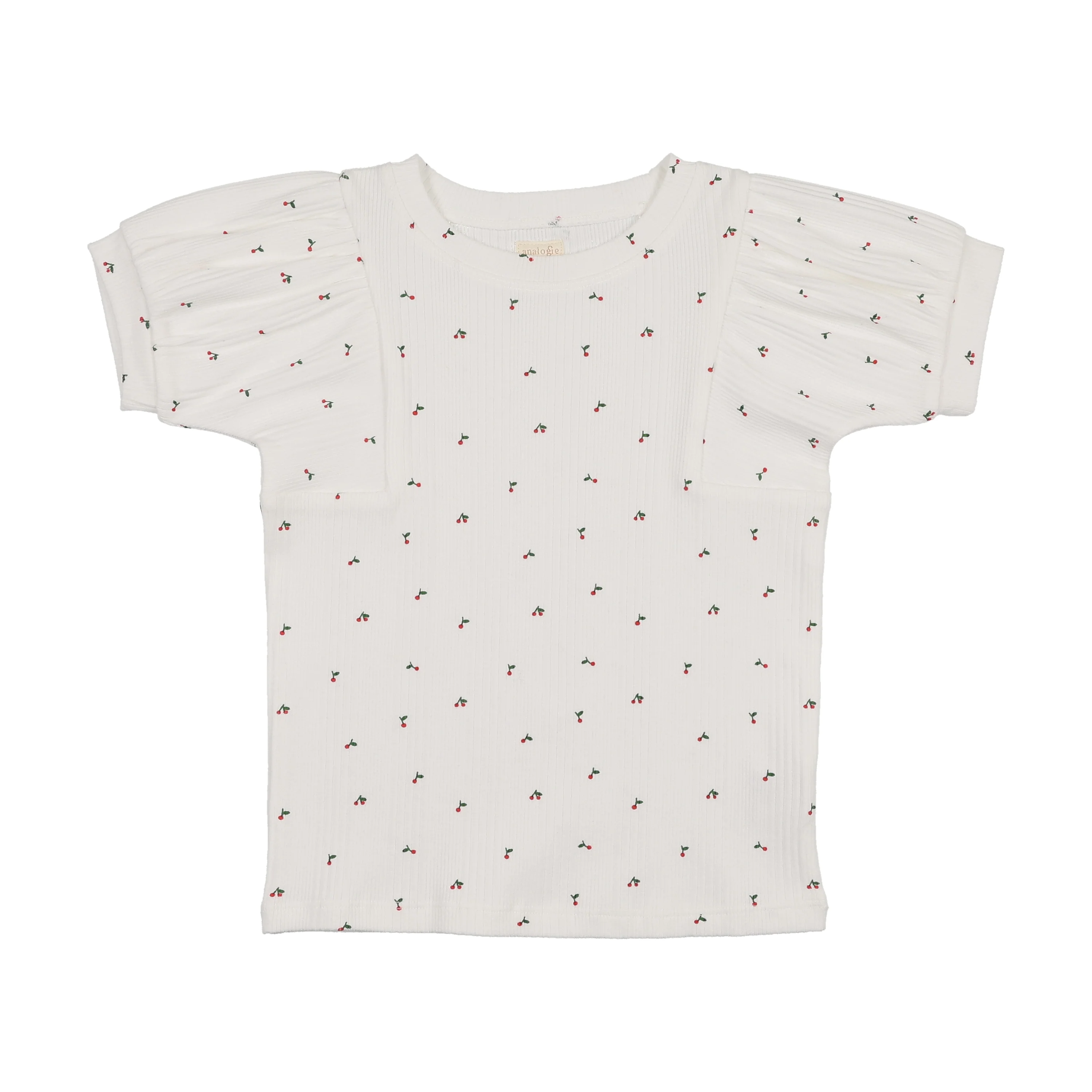 Analogie By Lil Legs Denim Capsule Girls Tee SS - White