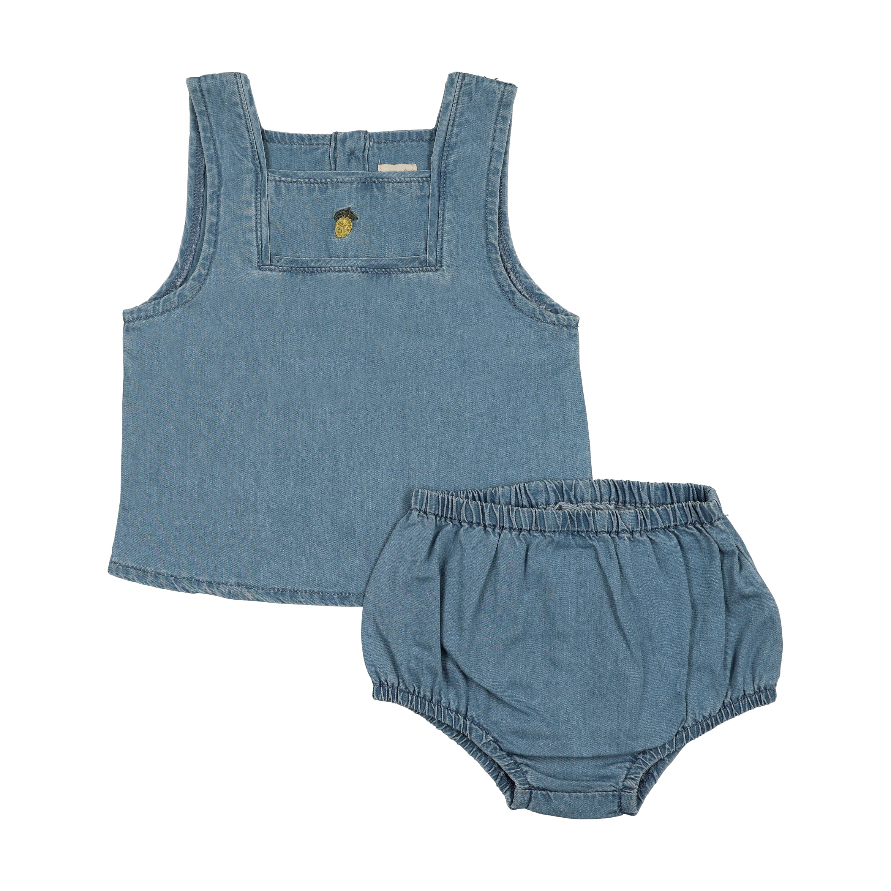 Analogie By Lil Legs Denim Capsule Toddler Boy Set - Blue Tencel