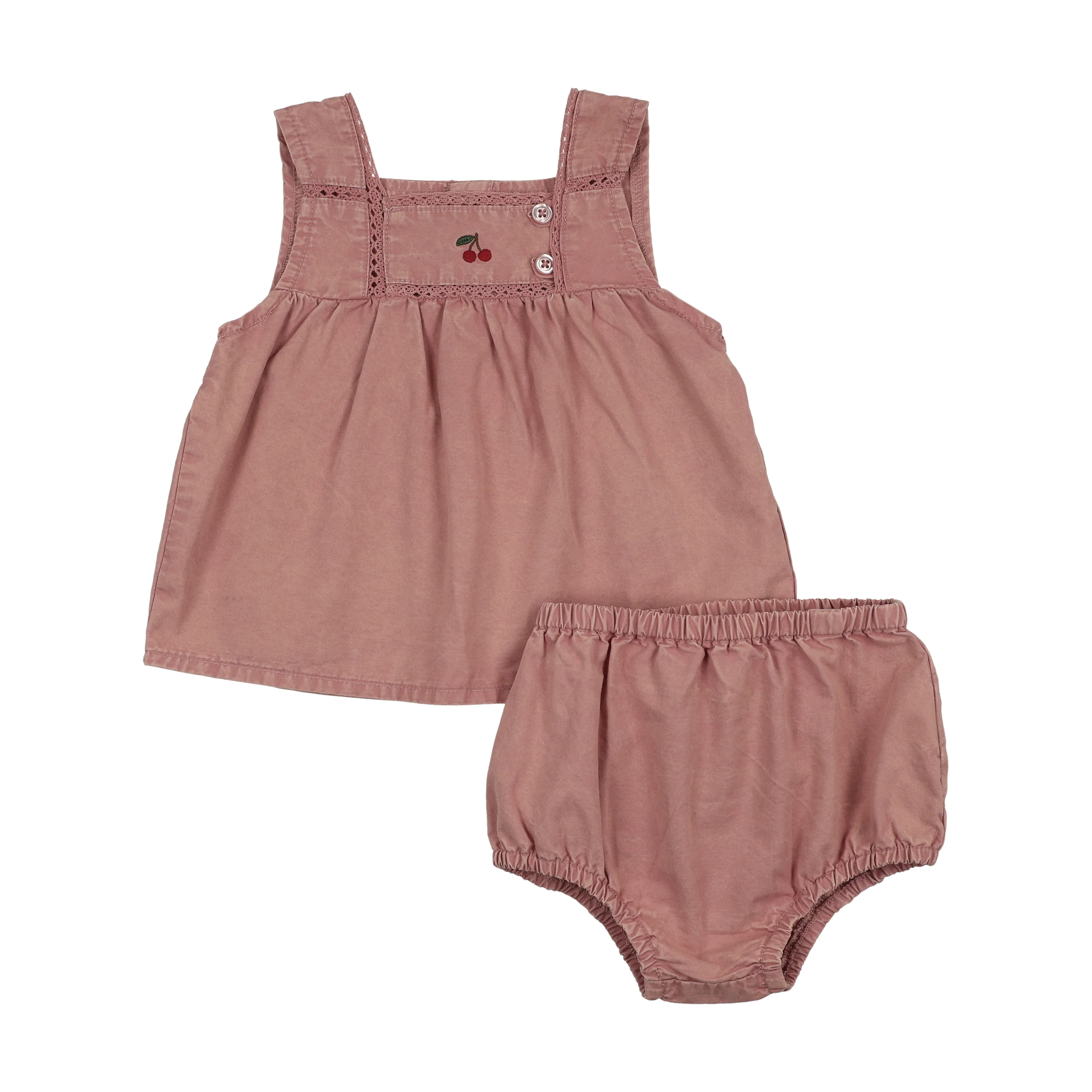 Analogie By Lil Legs Denim Capsule Toddler Girl Set - Pink Wash