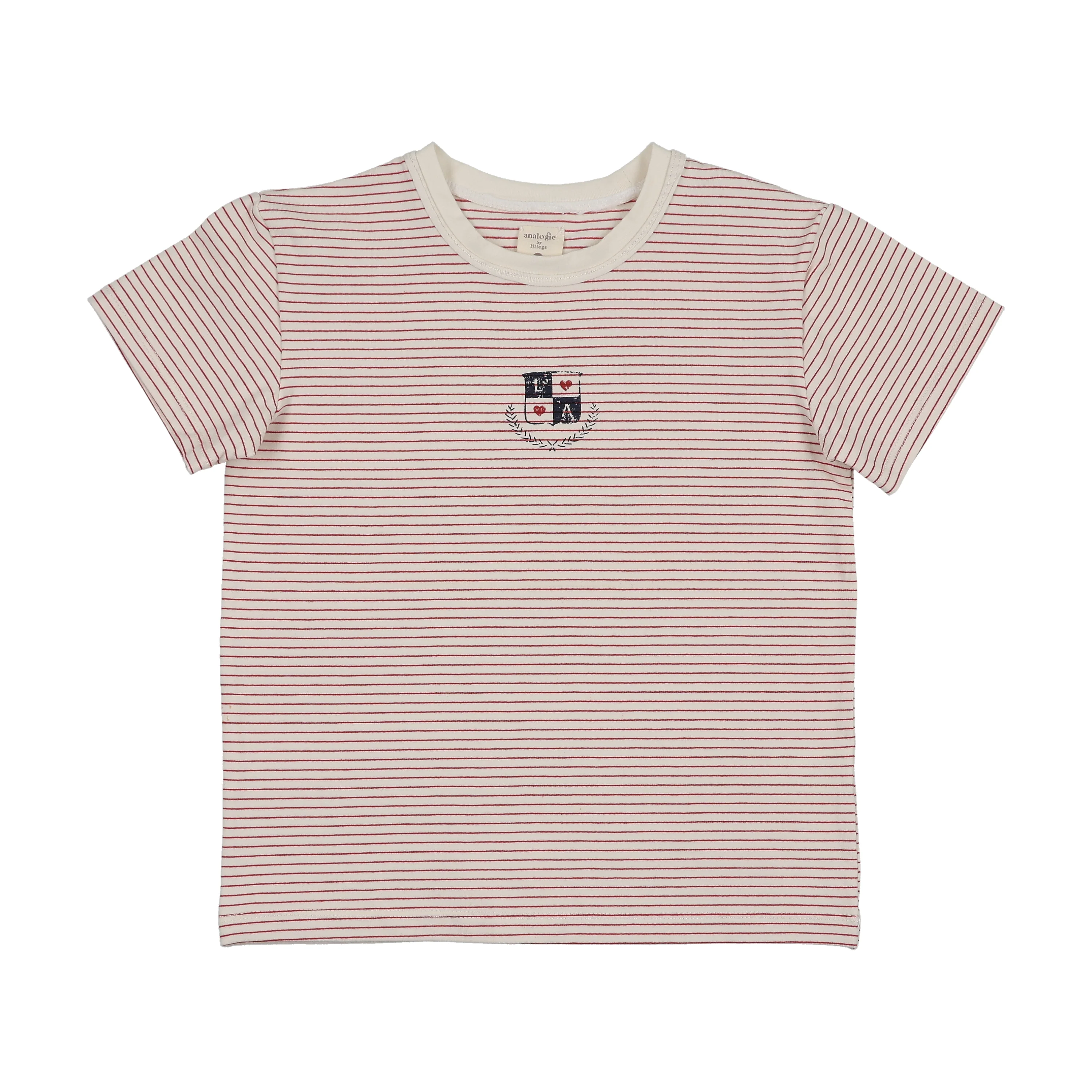 Analogie By Lil Legs Denim City Girls SS Tee - Red Stripe