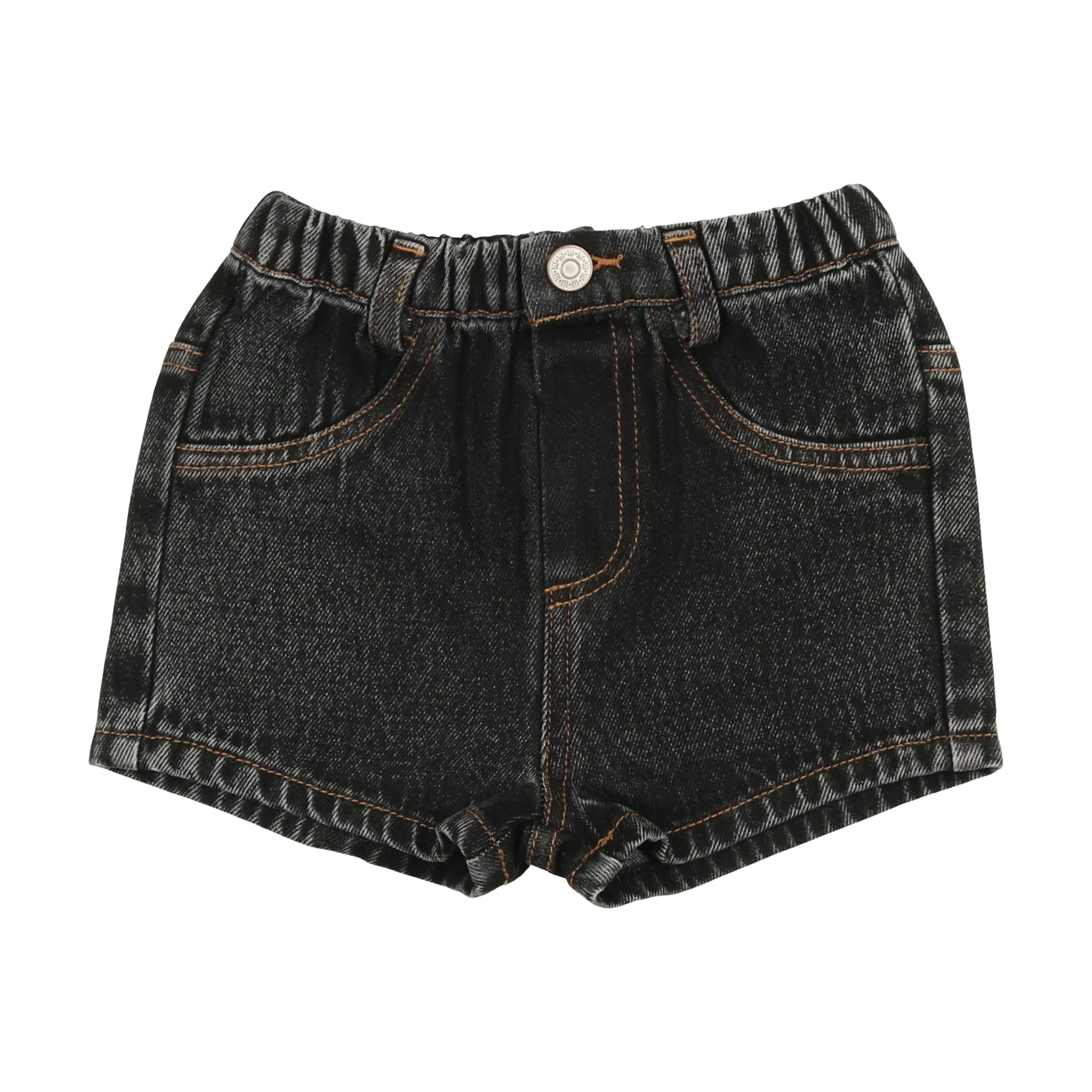 Analogie By Lil Legs DENIM SHORTS - Black Denim