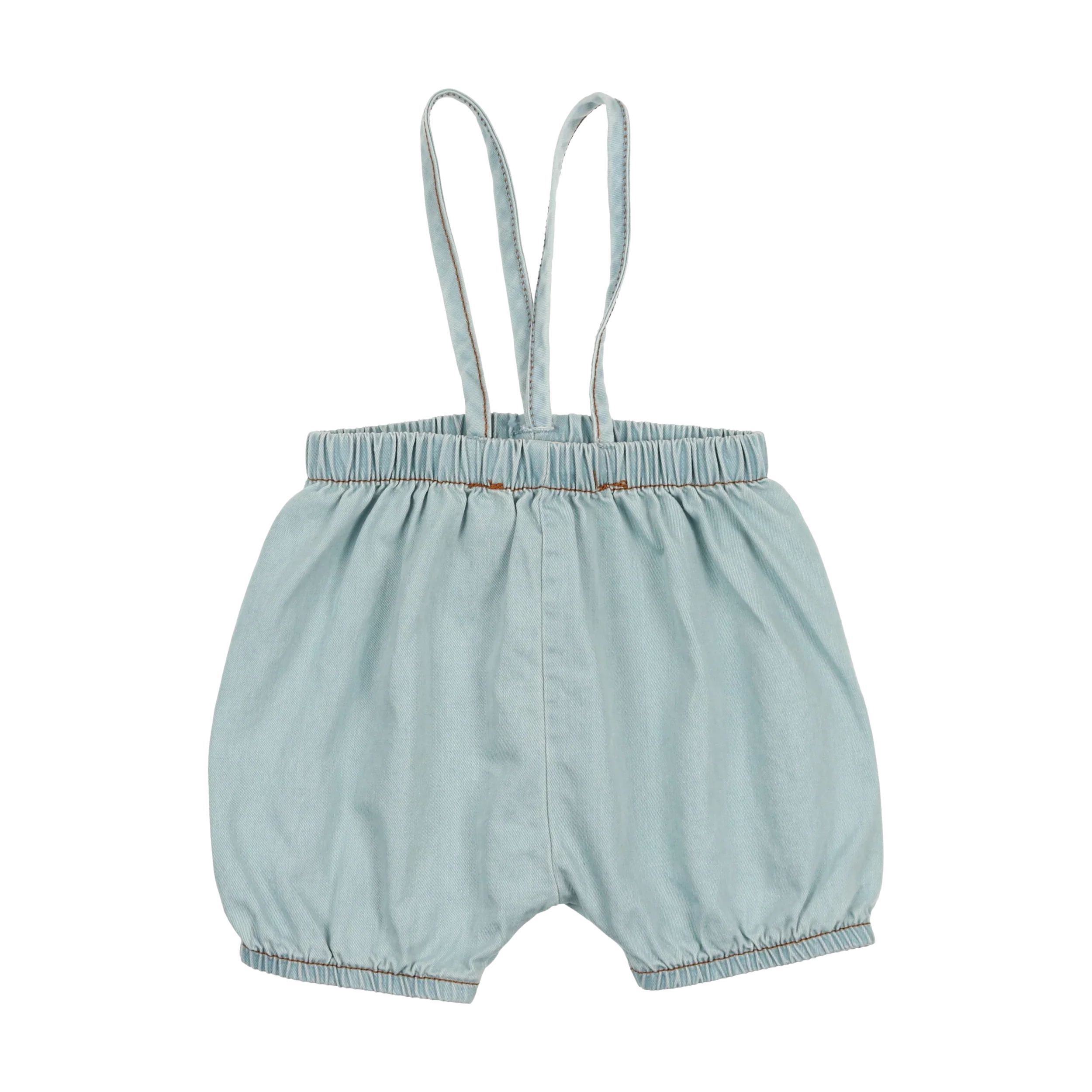 Analogie By Lil Legs DENIM SUSPENDER SHORTS - Chambray