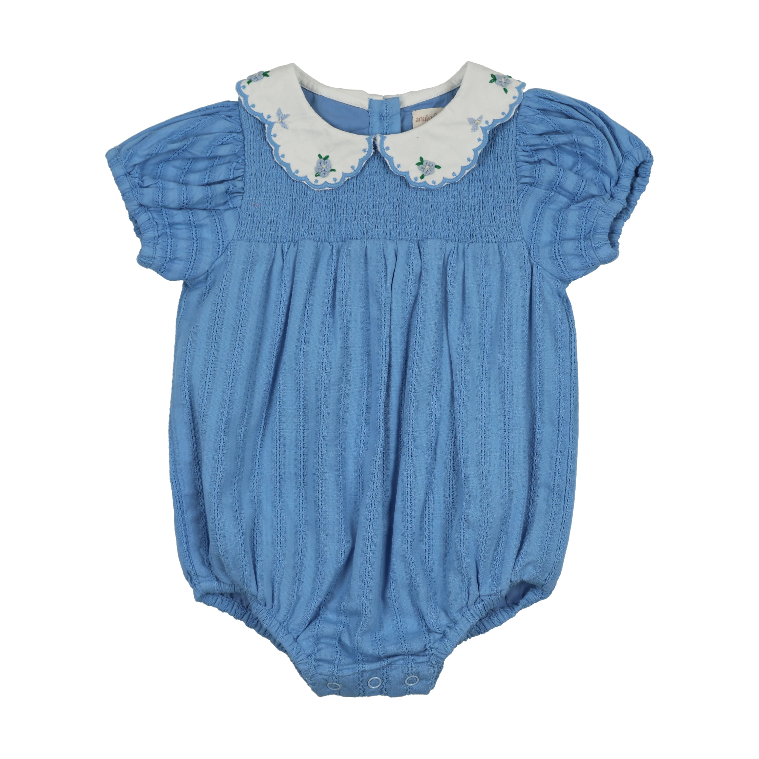 Analogie By Lil Legs Downtown Romper - Fresh Blue