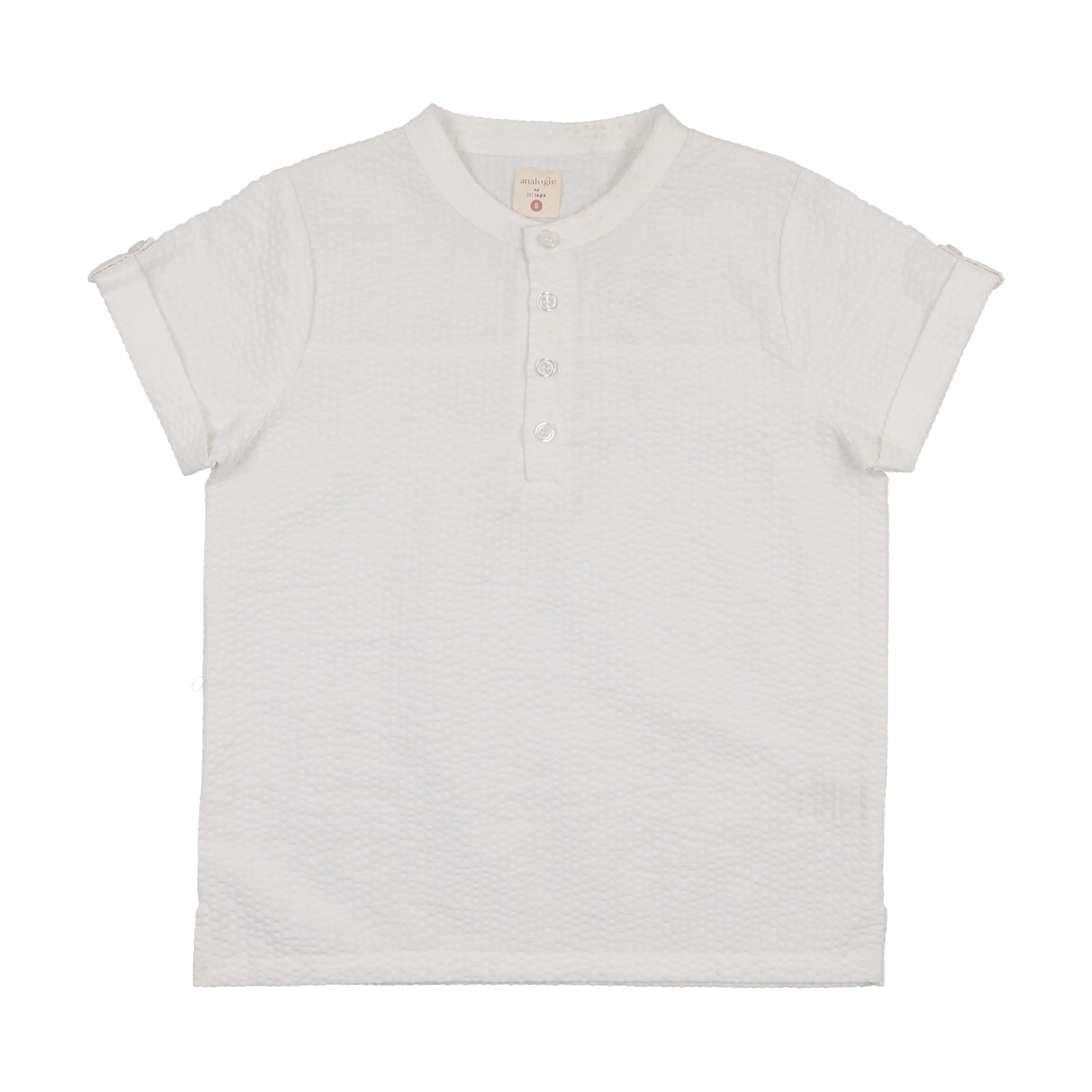 Analogie By Lil Legs Dress Shirt - Mandarin Collar - White