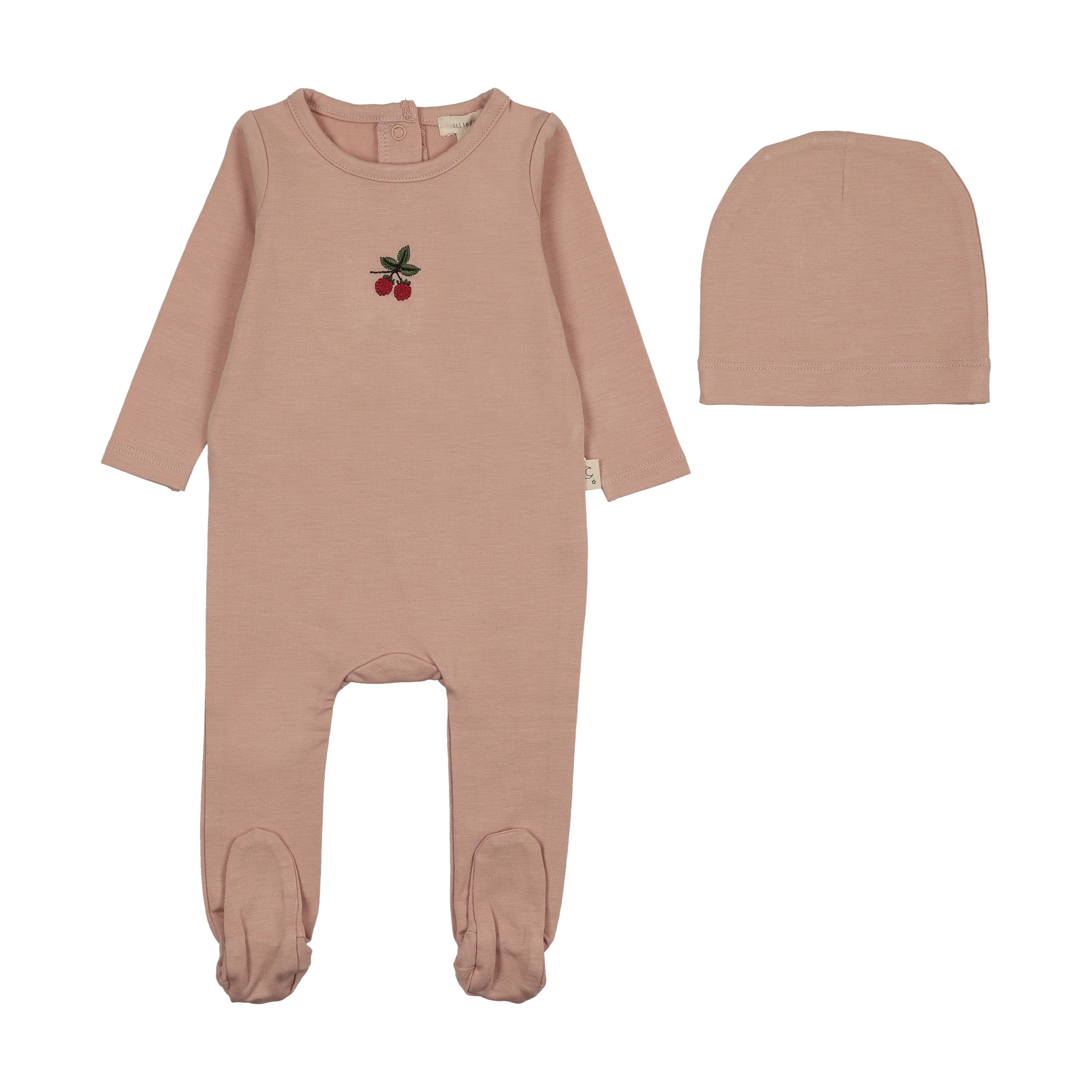 Analogie By Lil Legs Embroidered Lounge Footie - Pink