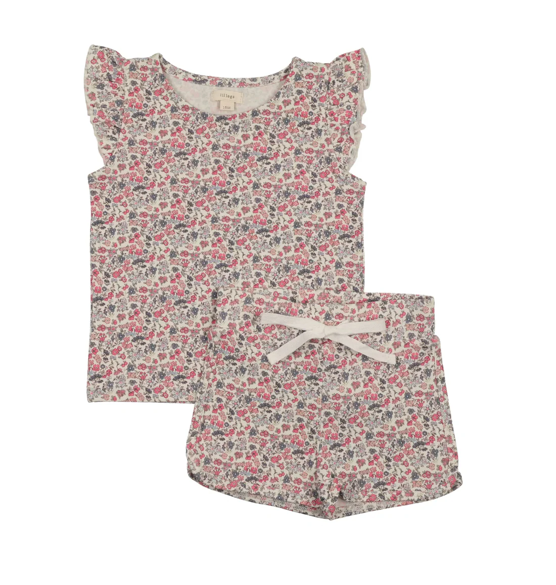 Analogie By Lil Legs Flutter Printed Toddler Set - Liberty Bouquet