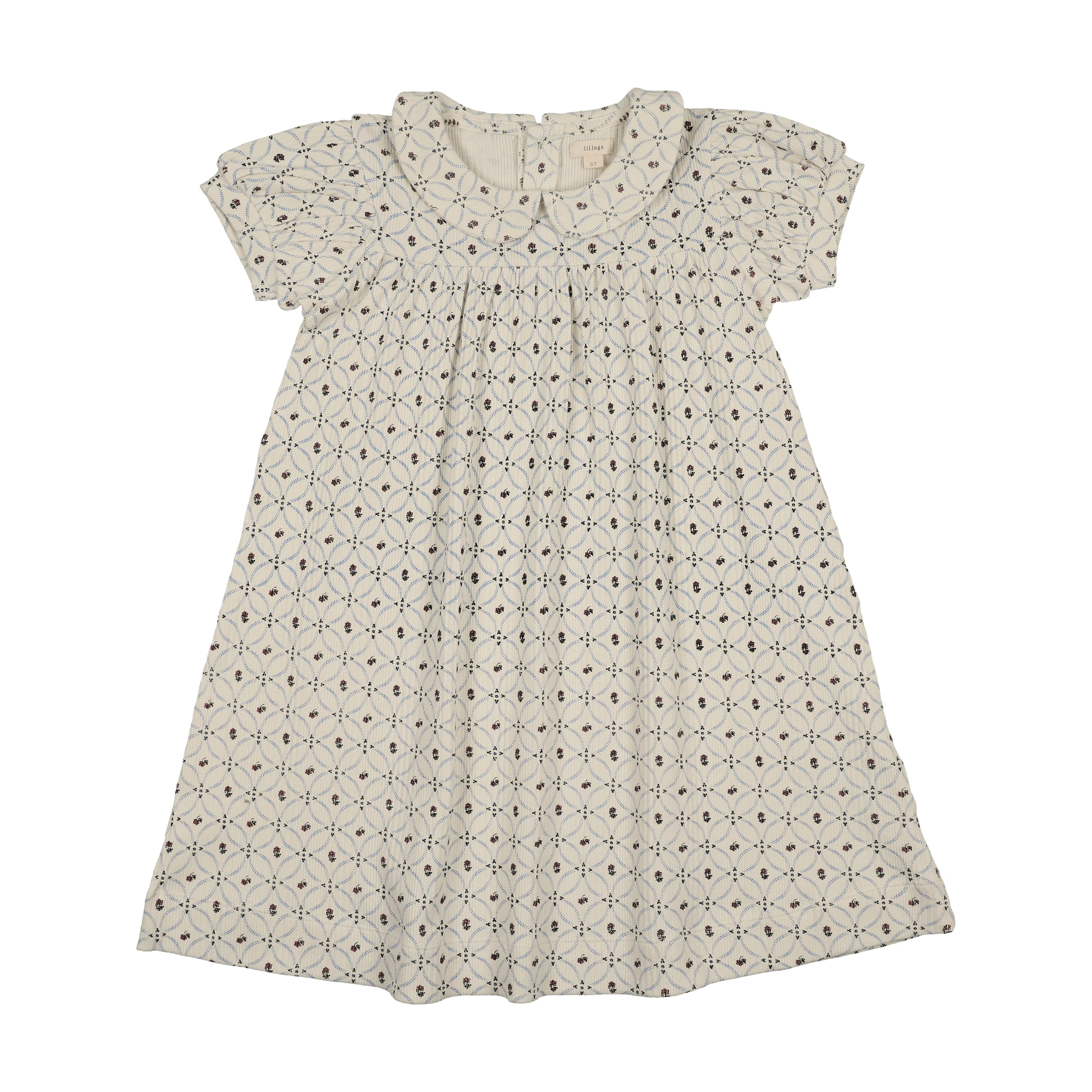 Analogie By Lil Legs Interlock Dress SS - Floral Interlock