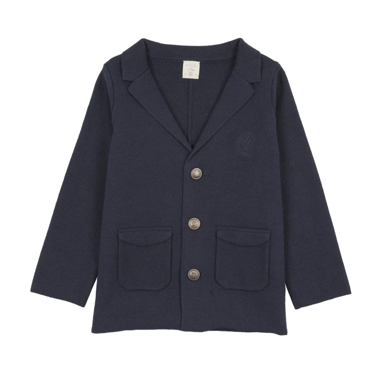 Analogie By Lil Legs Knit Blazer - Navy