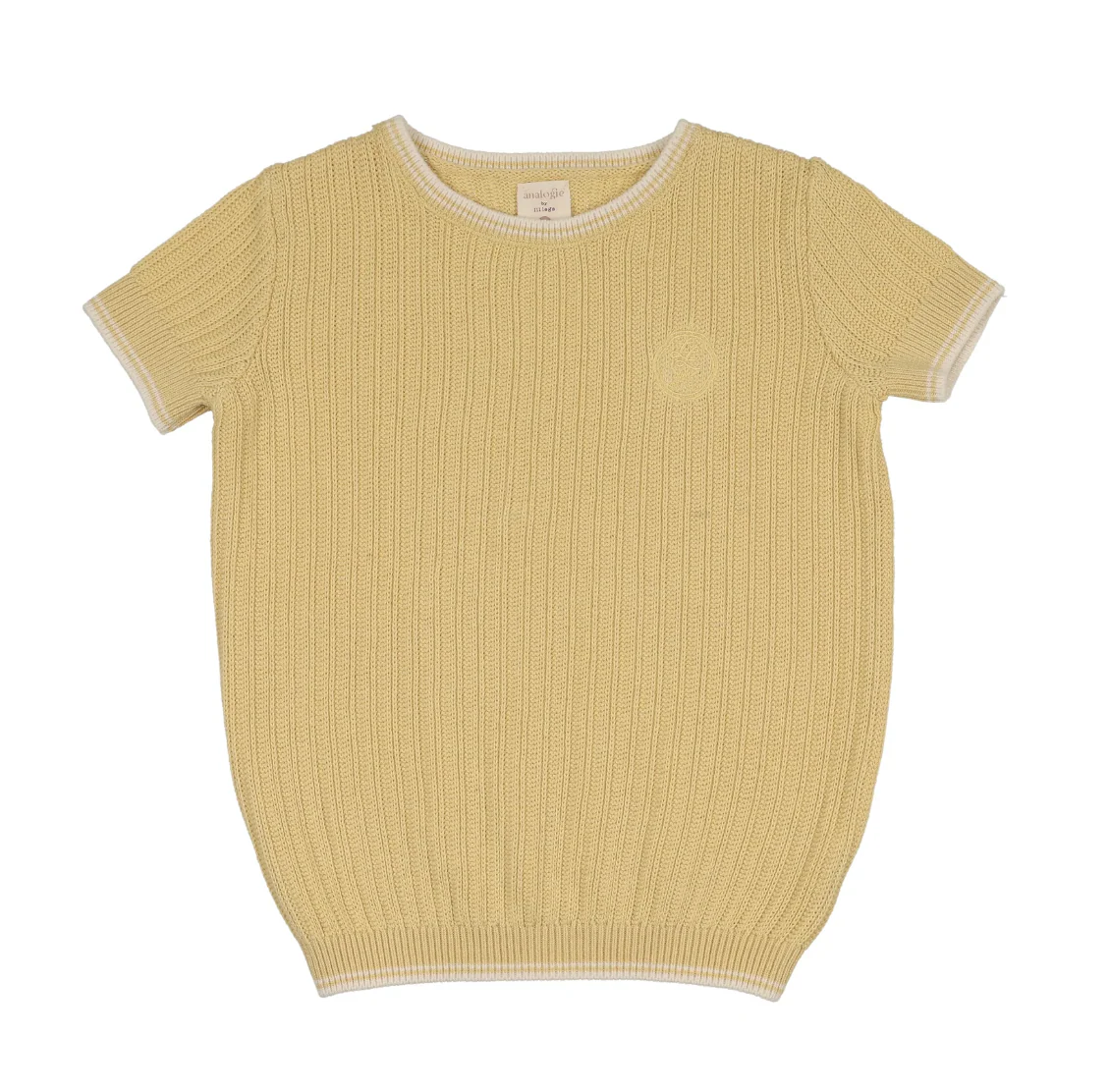 Analogie By Lil Legs Knit Crew Neck Sweater - Yellow