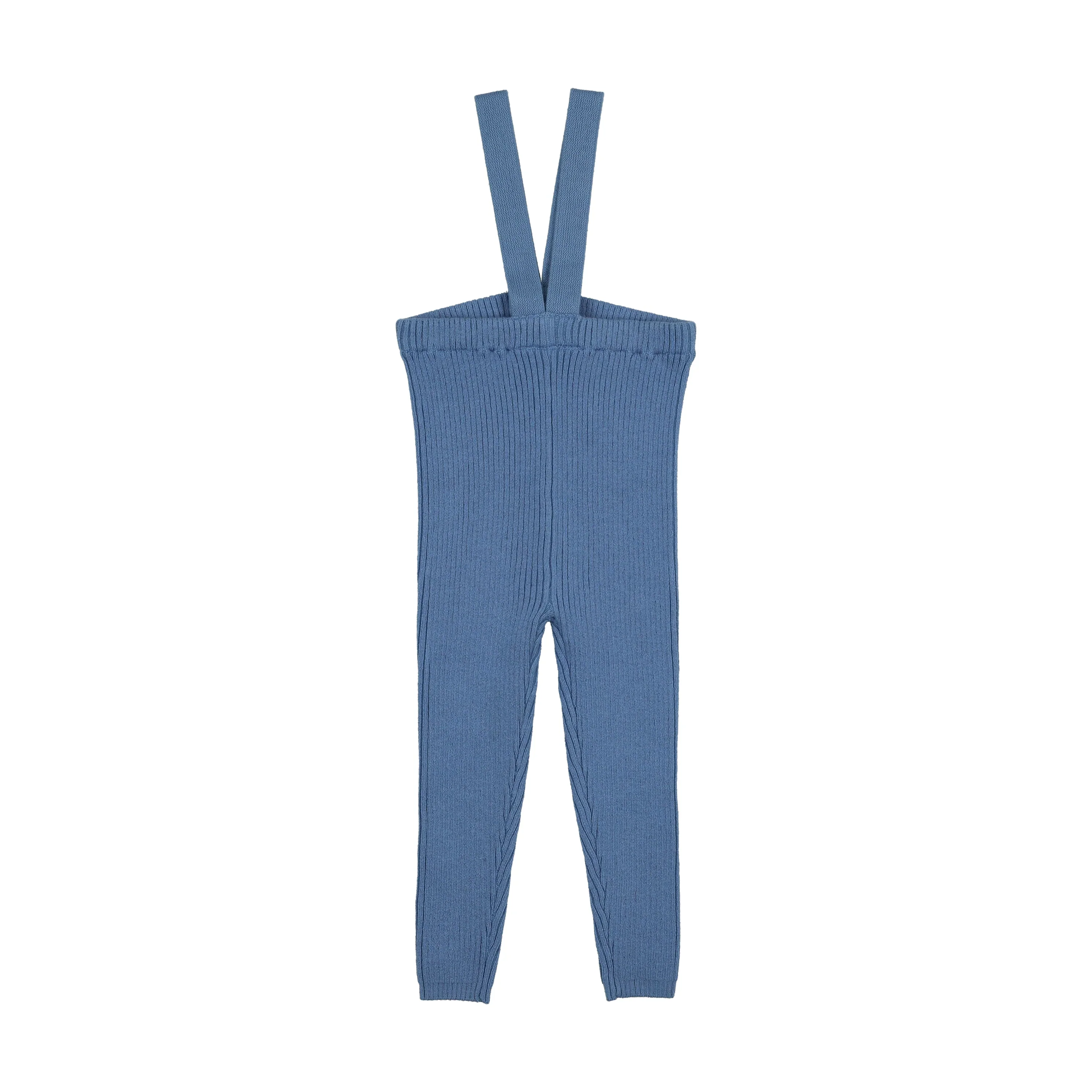 Analogie By Lil Legs Knit Suspender Leggings - Fresh Blue