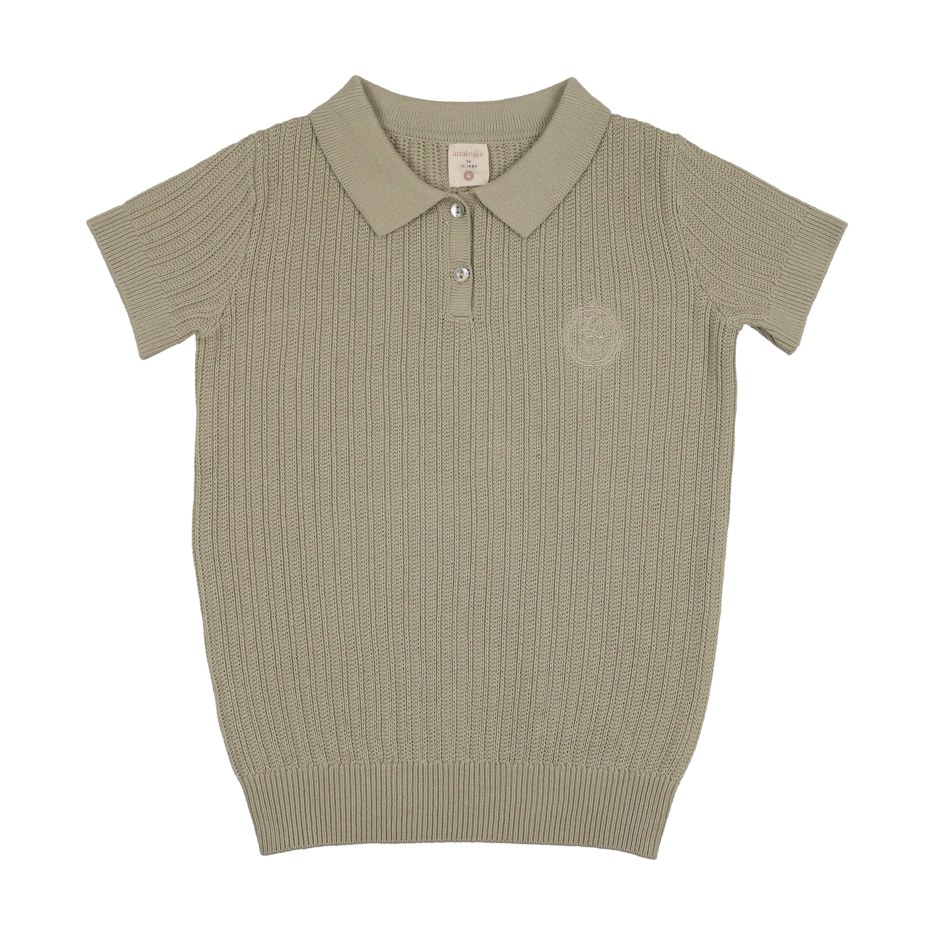 Analogie By Lil Legs Knit Polo - Shrub Green