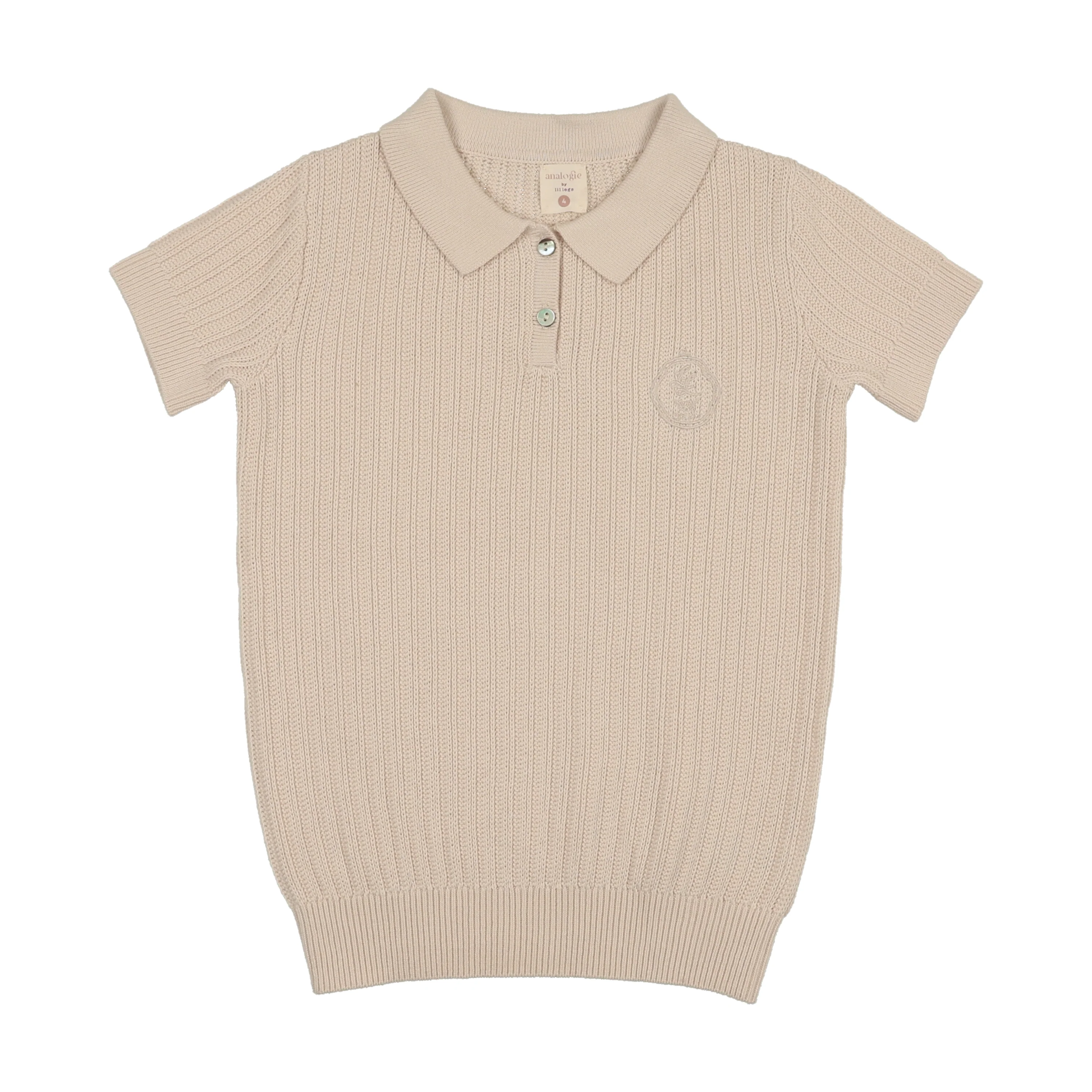 Analogie By Lil Legs Knit Polo - Wheat