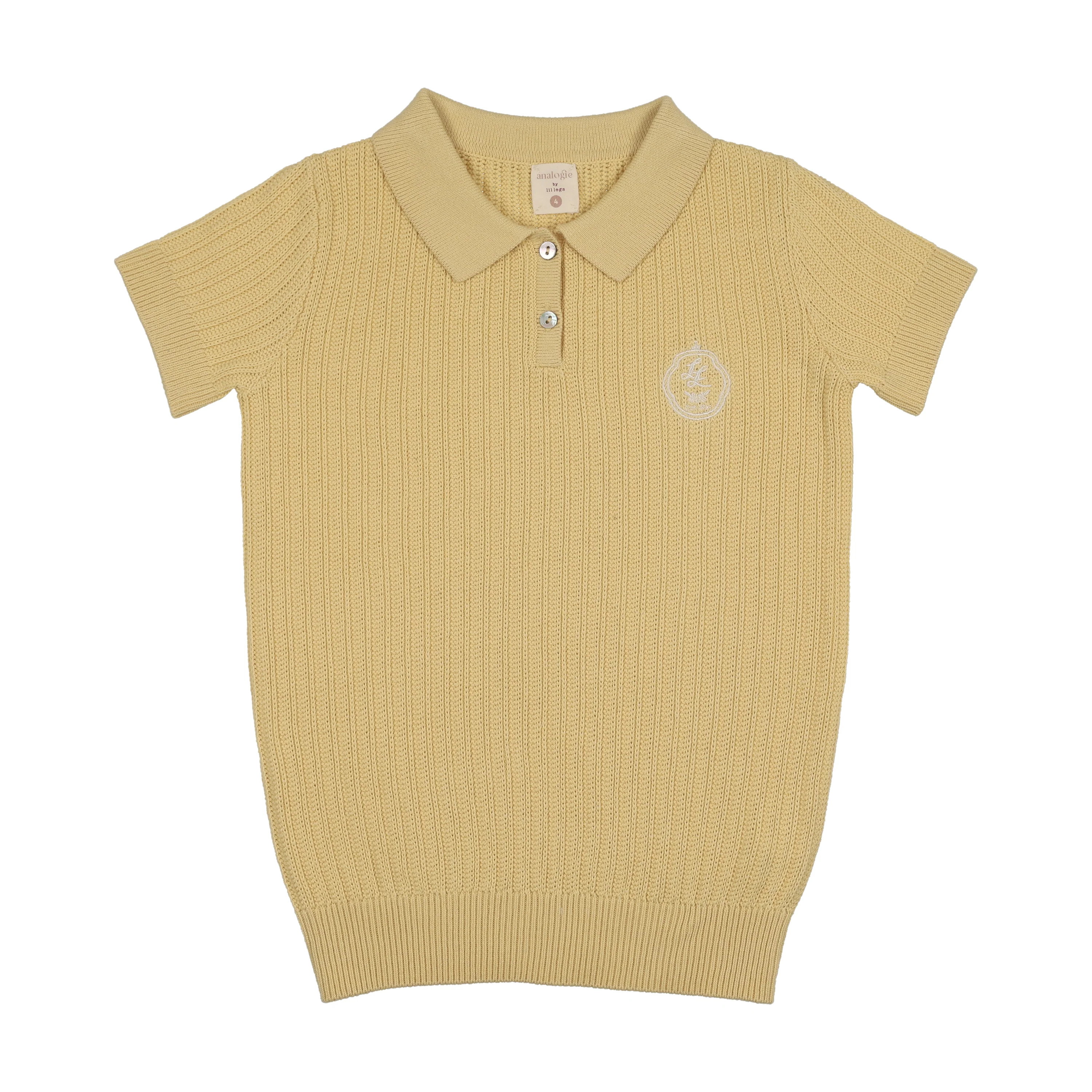Analogie By Lil Legs Knit Polo - Yellow