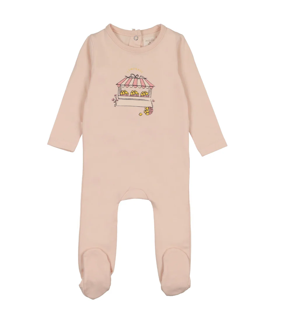 Analogie By Lil Legs Lemon Girls Footie - Cloud Pink