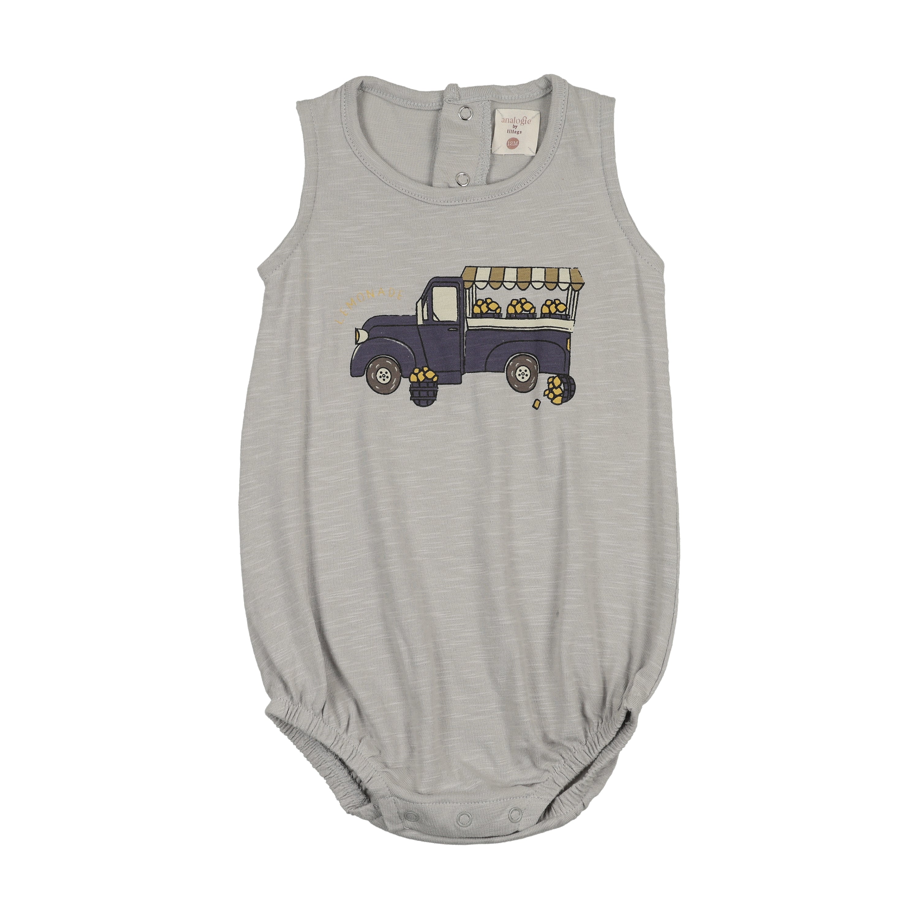 Analogie By Lil Legs Lemon Romper Boy - Pale Blue