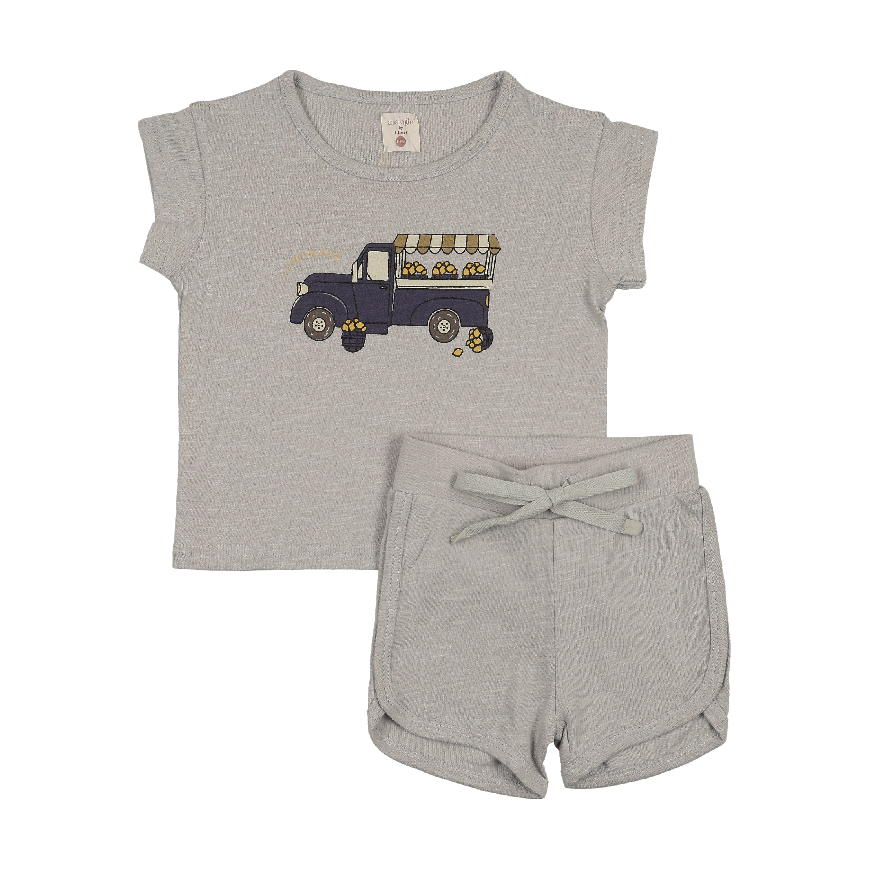 Analogie By Lil Legs Lemon Toddler Set Boy - Pale Blue