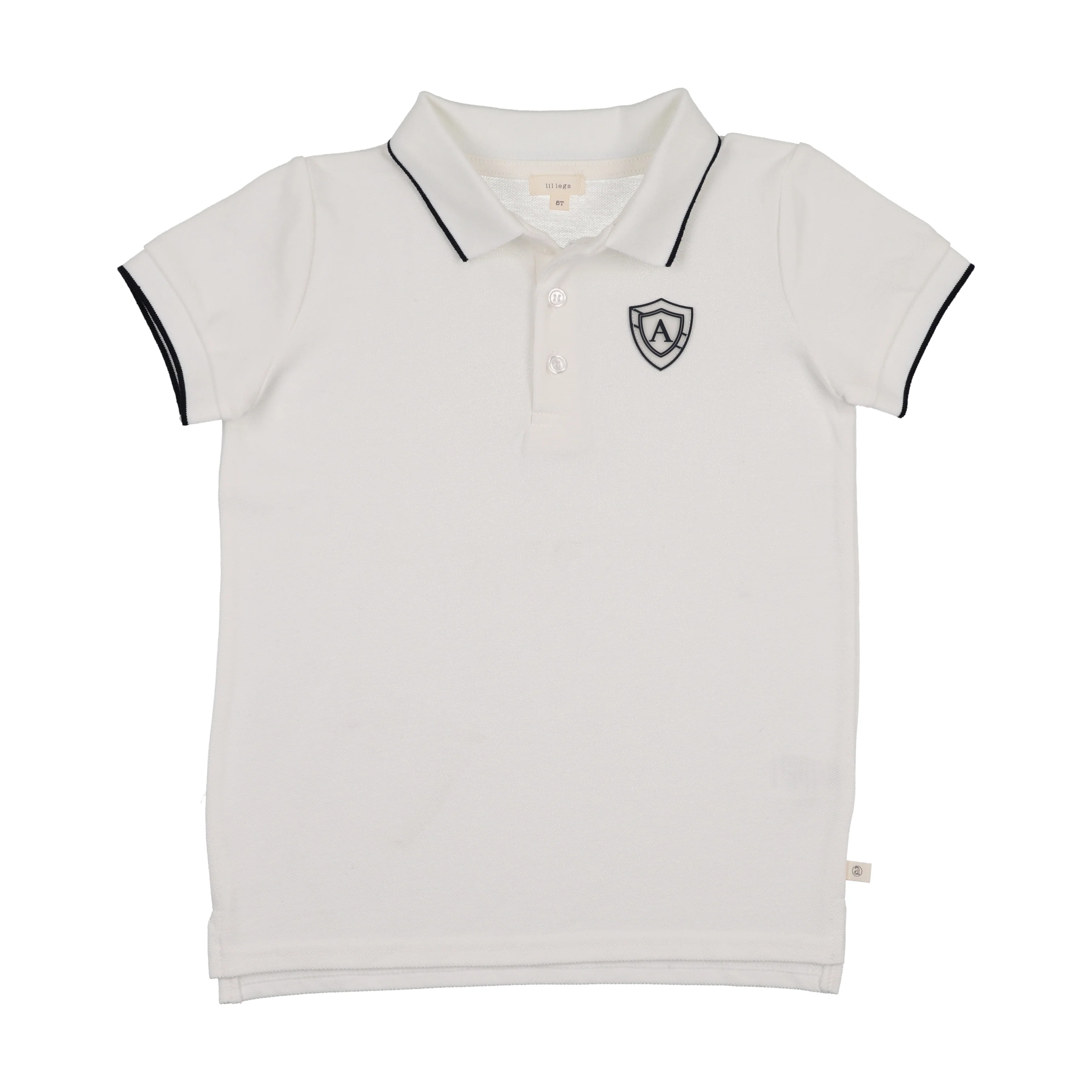 Analogie By Lil Legs Logo Polo SS - White
