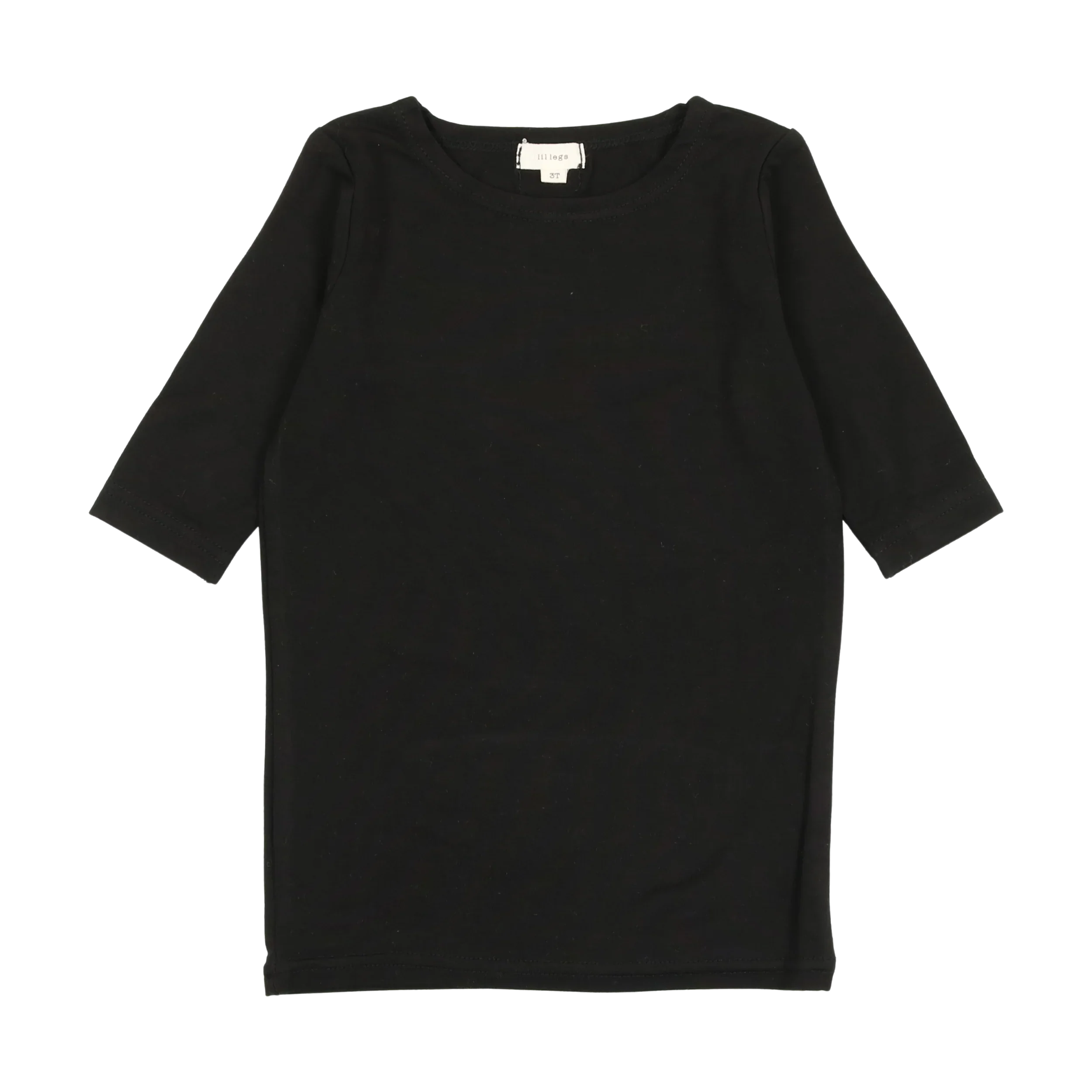 Analogie By Lil Legs Long Sleeve Bamboo Tee - Black