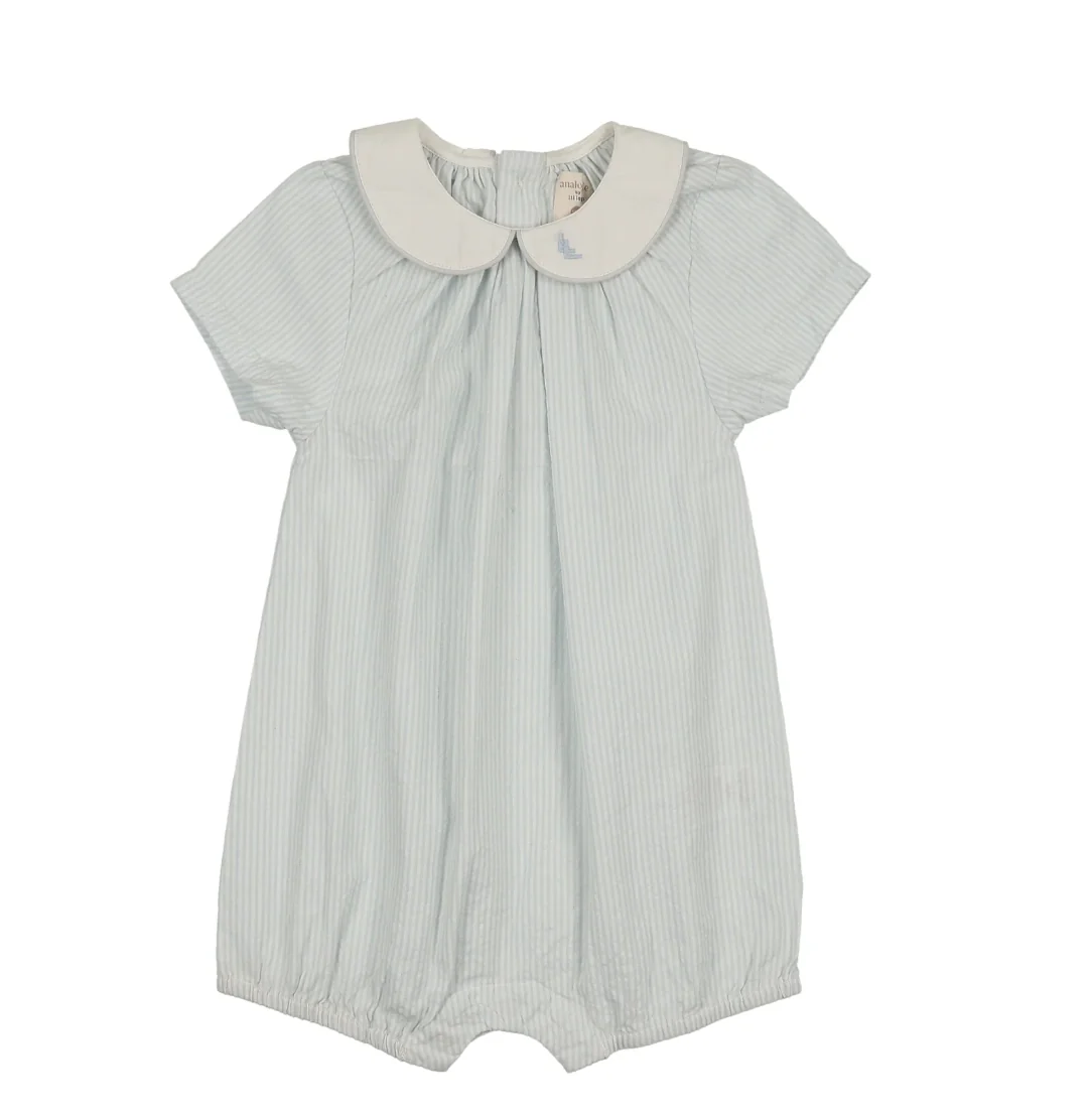 Analogie By Lil Legs Mountain Meadow Boys Bubble Romper - Clear Blue