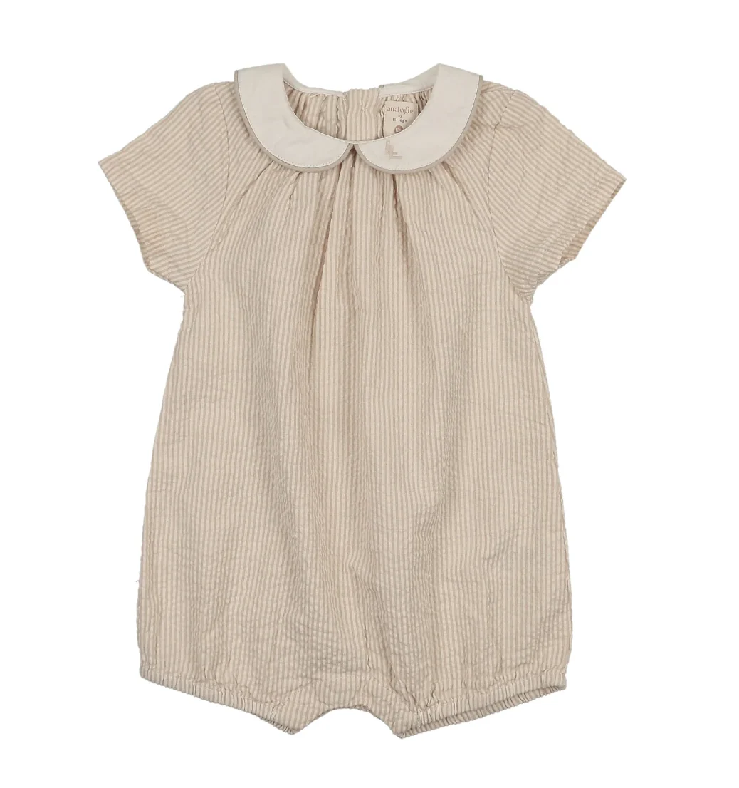 Analogie By Lil Legs Mountain Meadow Boys Bubble Romper - Wheat