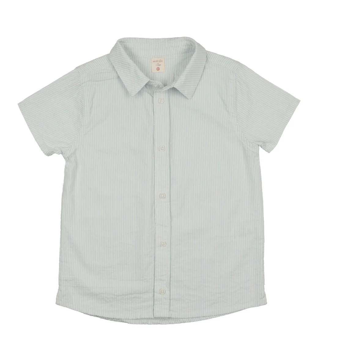 Analogie By Lil Legs Mountain Meadows Shirt - Clear Blue Tiny Stripe