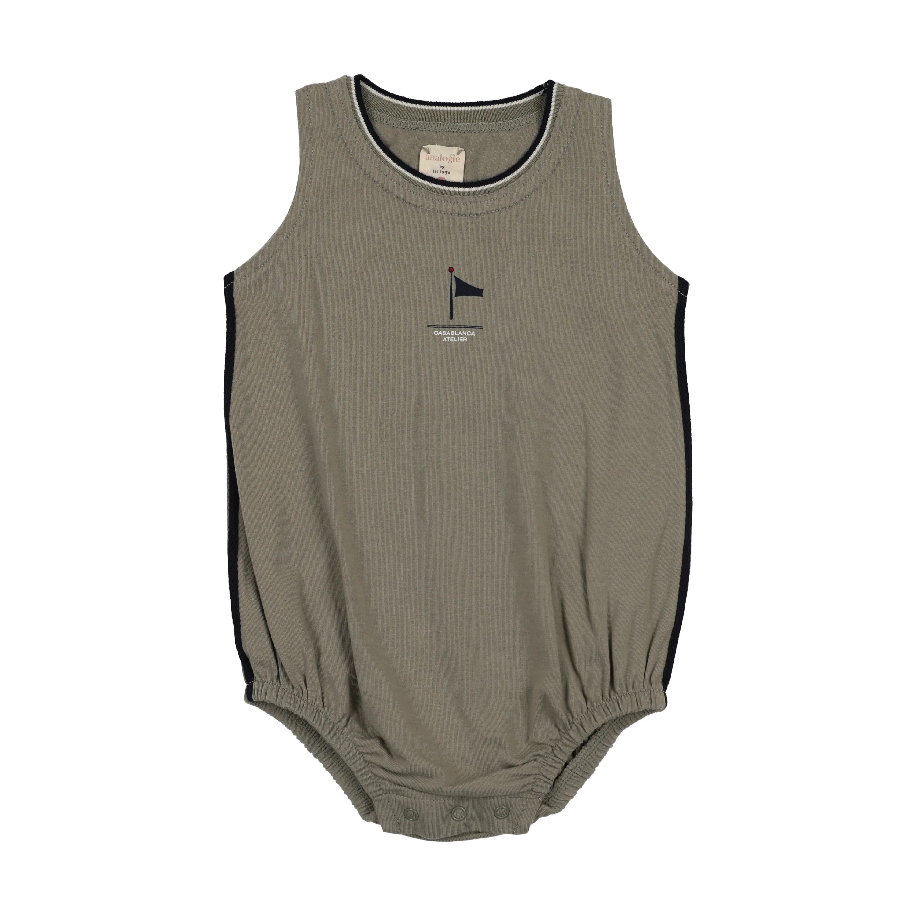 Analogie By Lil Legs Outer Field Boys Romper - Green