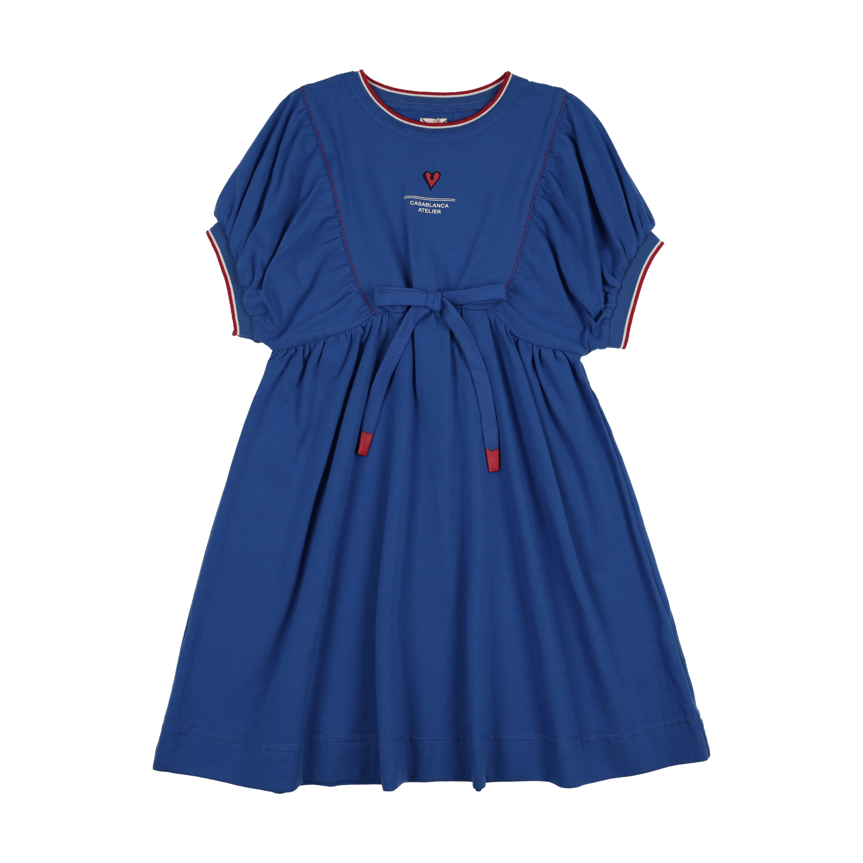 Analogie By Lil Legs Outer Field Girls Dress Short Sleeves - Electric Blue