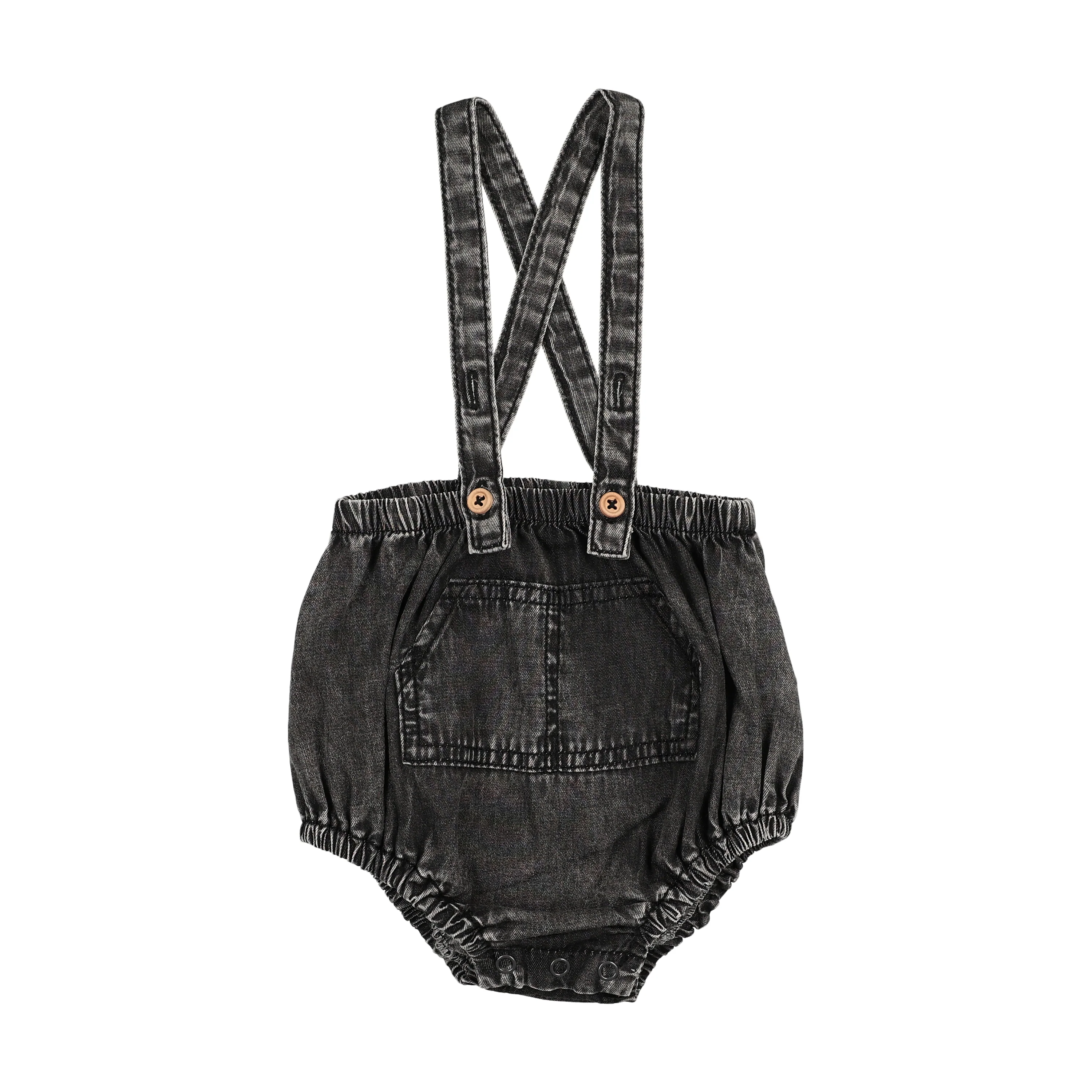 Analogie By Lil Legs Pocket Suspender Bloomers - Black Wash