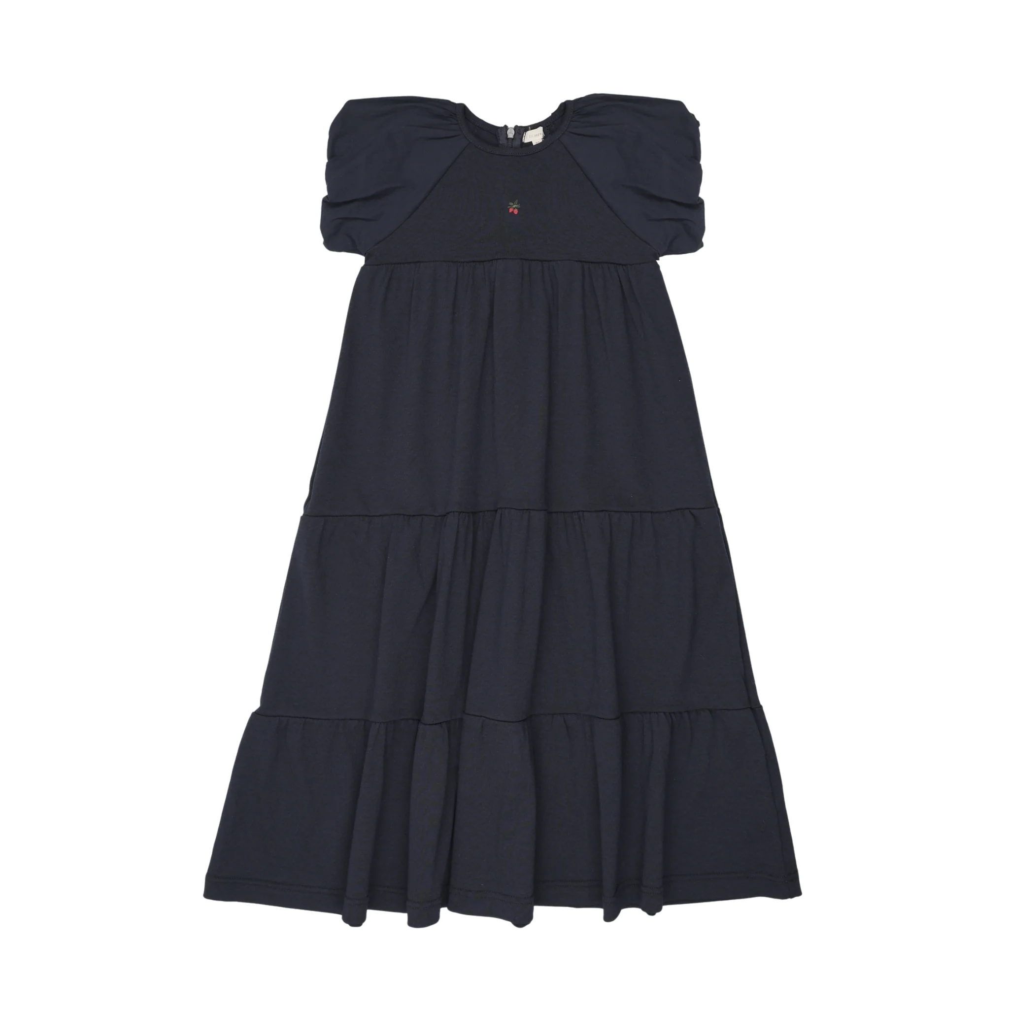 Analogie By Lil Legs Puff Sleeve Maxi SS -  Navy