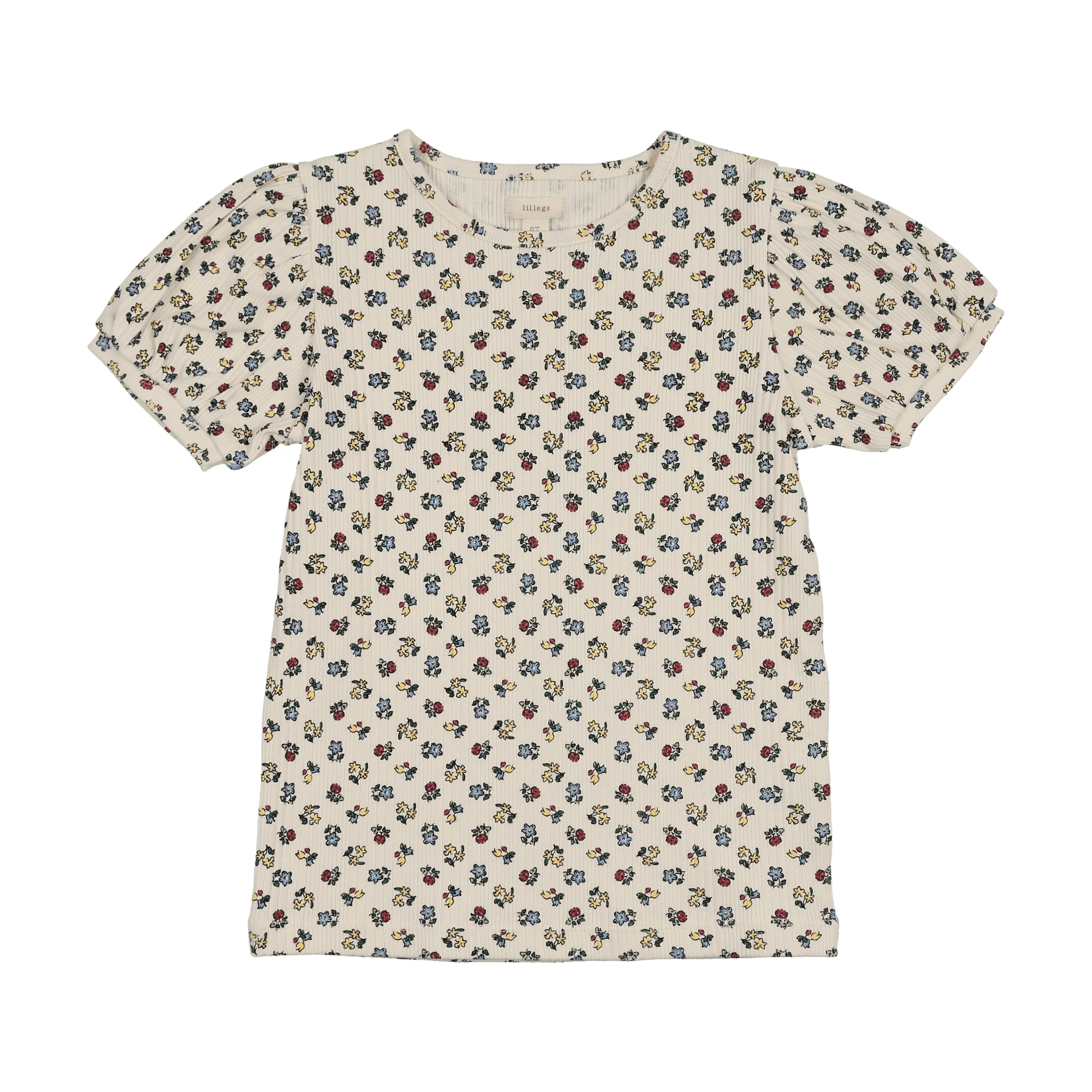 Analogie By Lil Legs Puff Sleeve Tee SS - Primary Floral