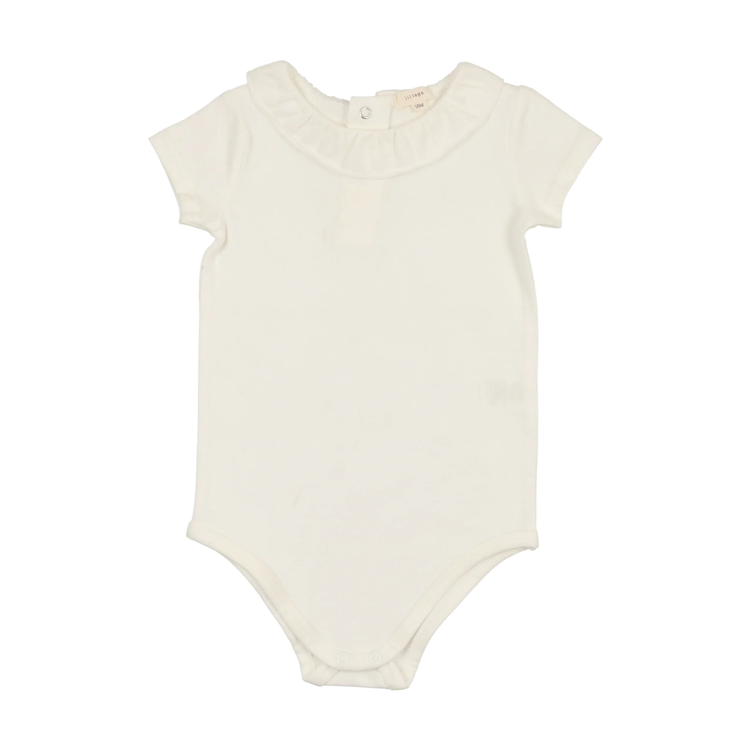 Analogie By Lil Legs Ruffle Onesie SS - Winter White