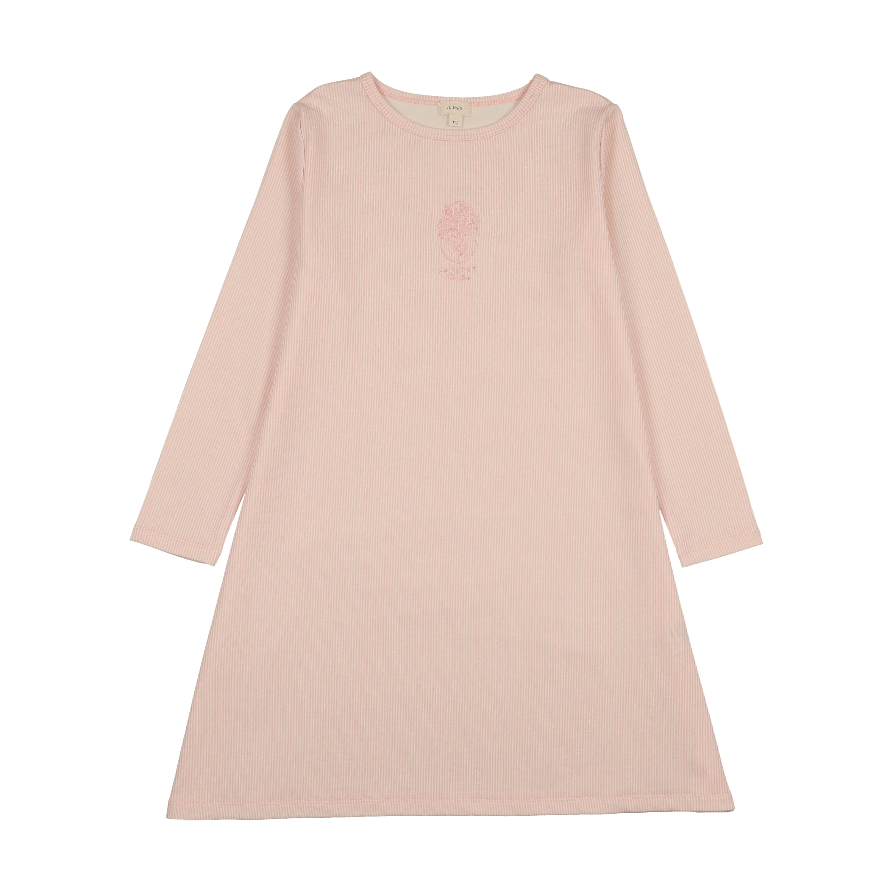 Analogie By Lil Legs Sailor Stripe Nightgown - Pink
