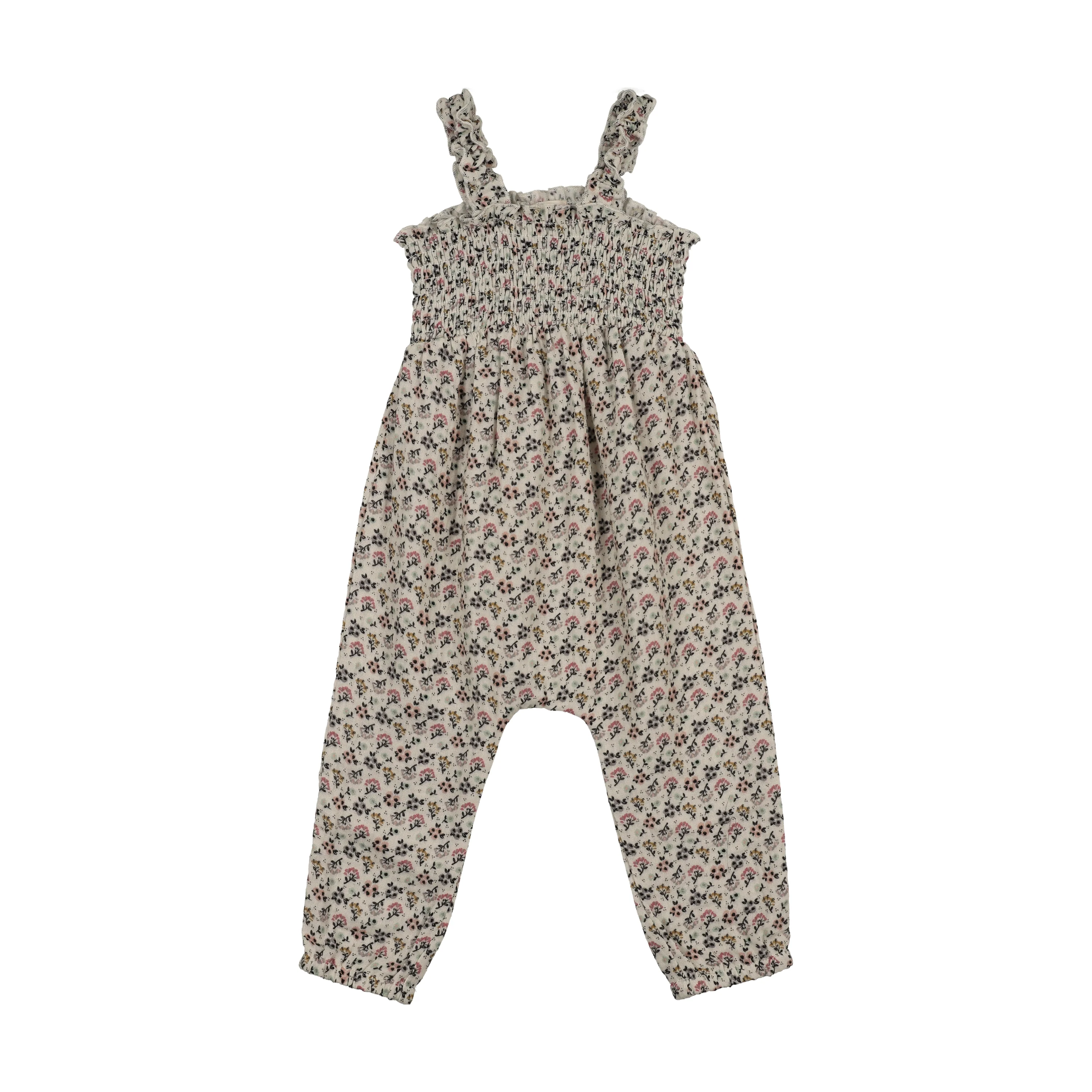 Analogie By Lil Legs Smocked Bubble Romper - Multi Botanical
