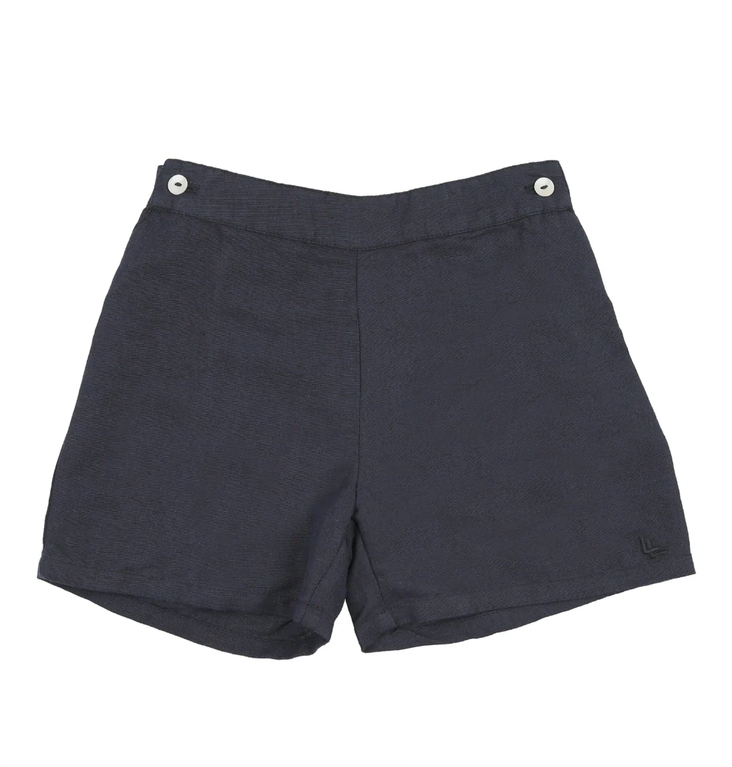 Analogie By Lil Legs Solid Shorts - Navy