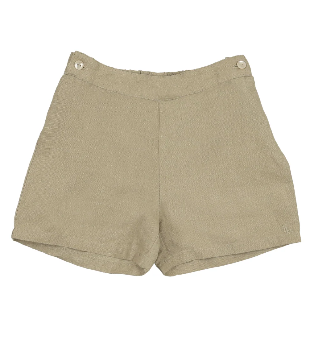 Analogie By Lil Legs Solid Shorts - Shrub Green